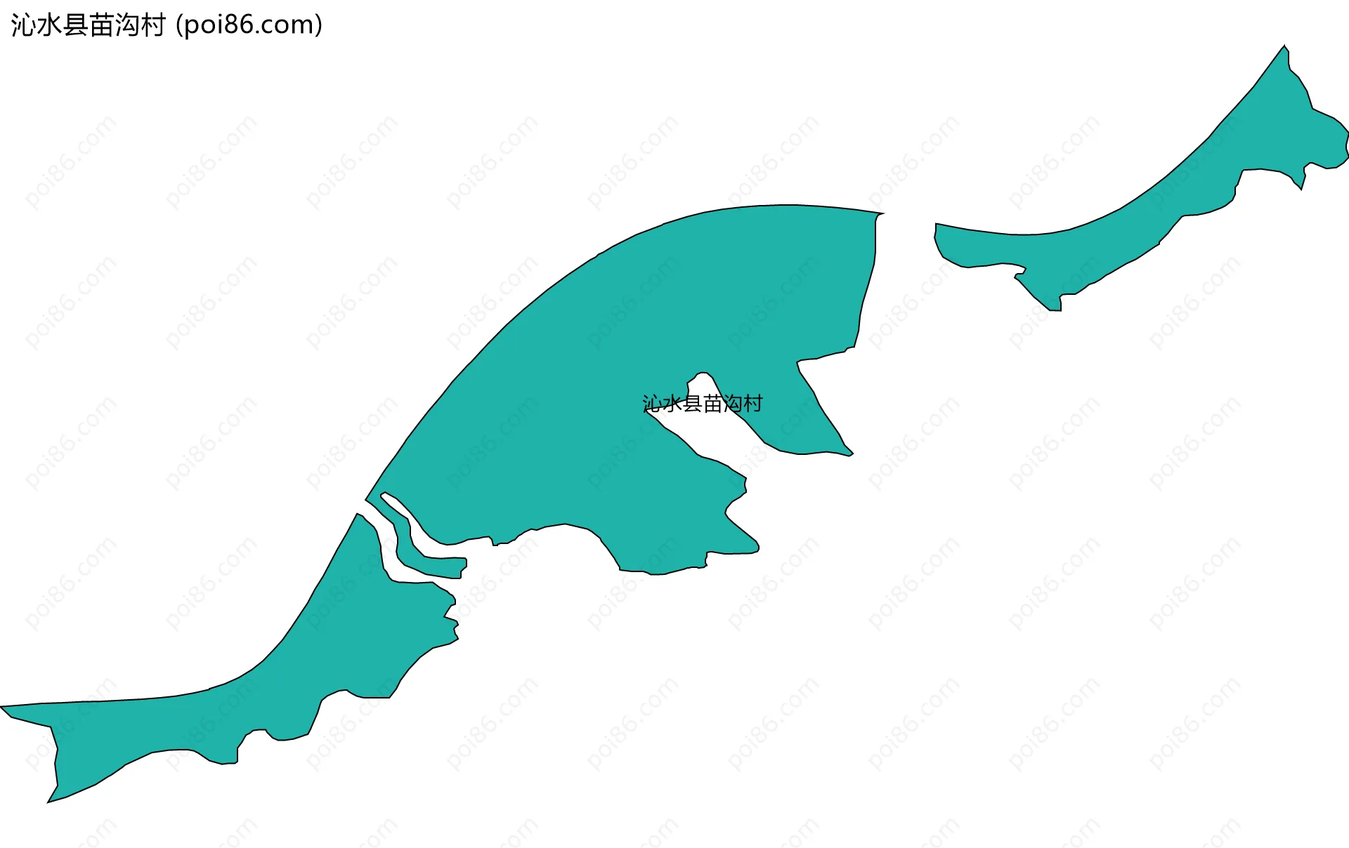沁水县苗沟村边界地图
