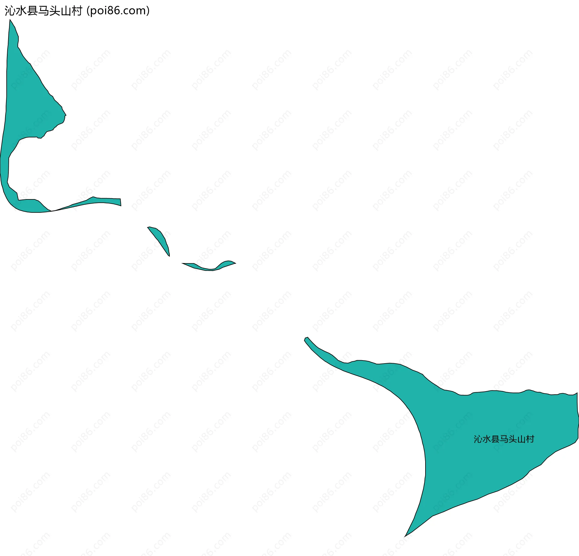 沁水县马头山村边界地图