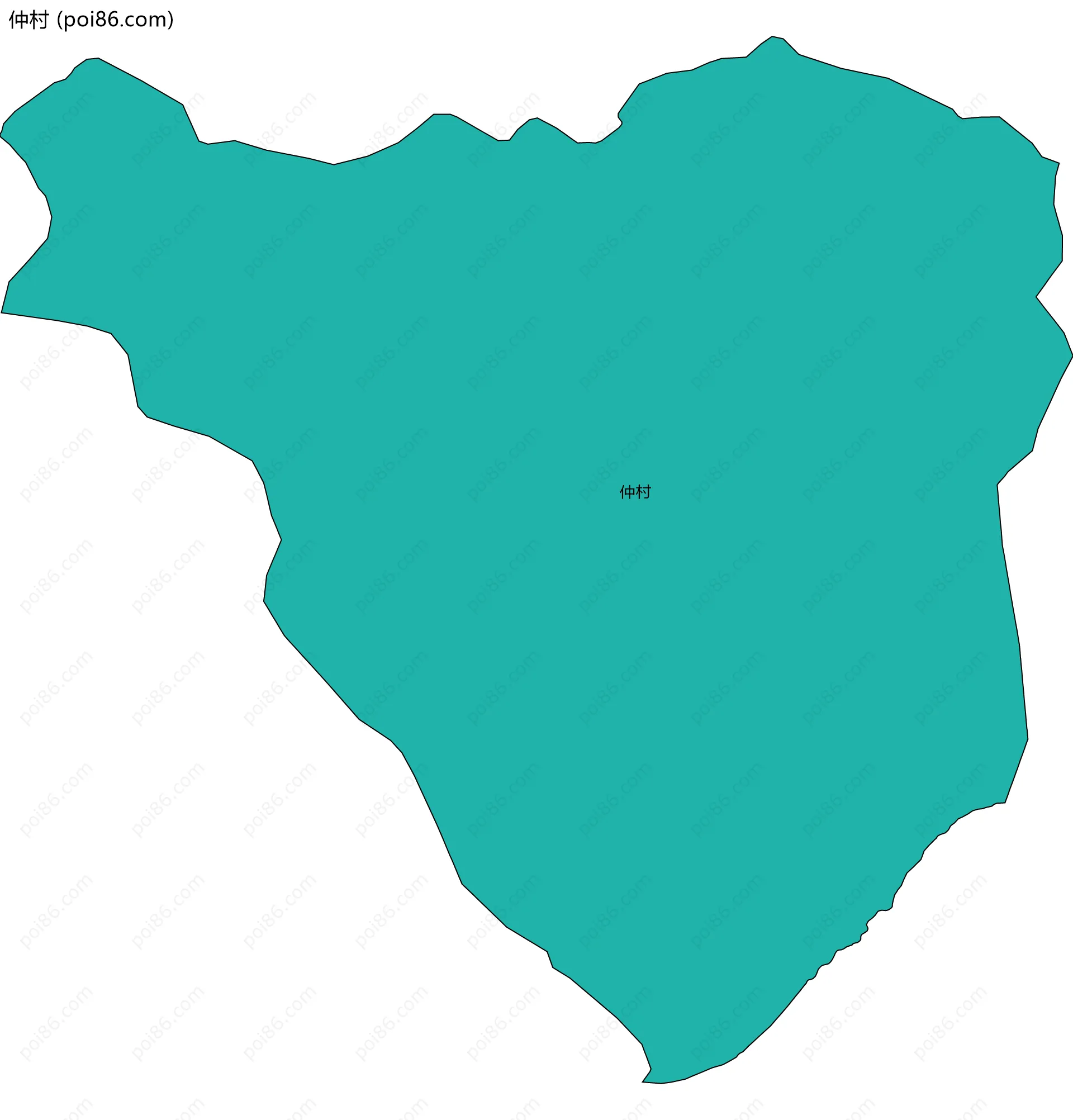 仲村边界地图