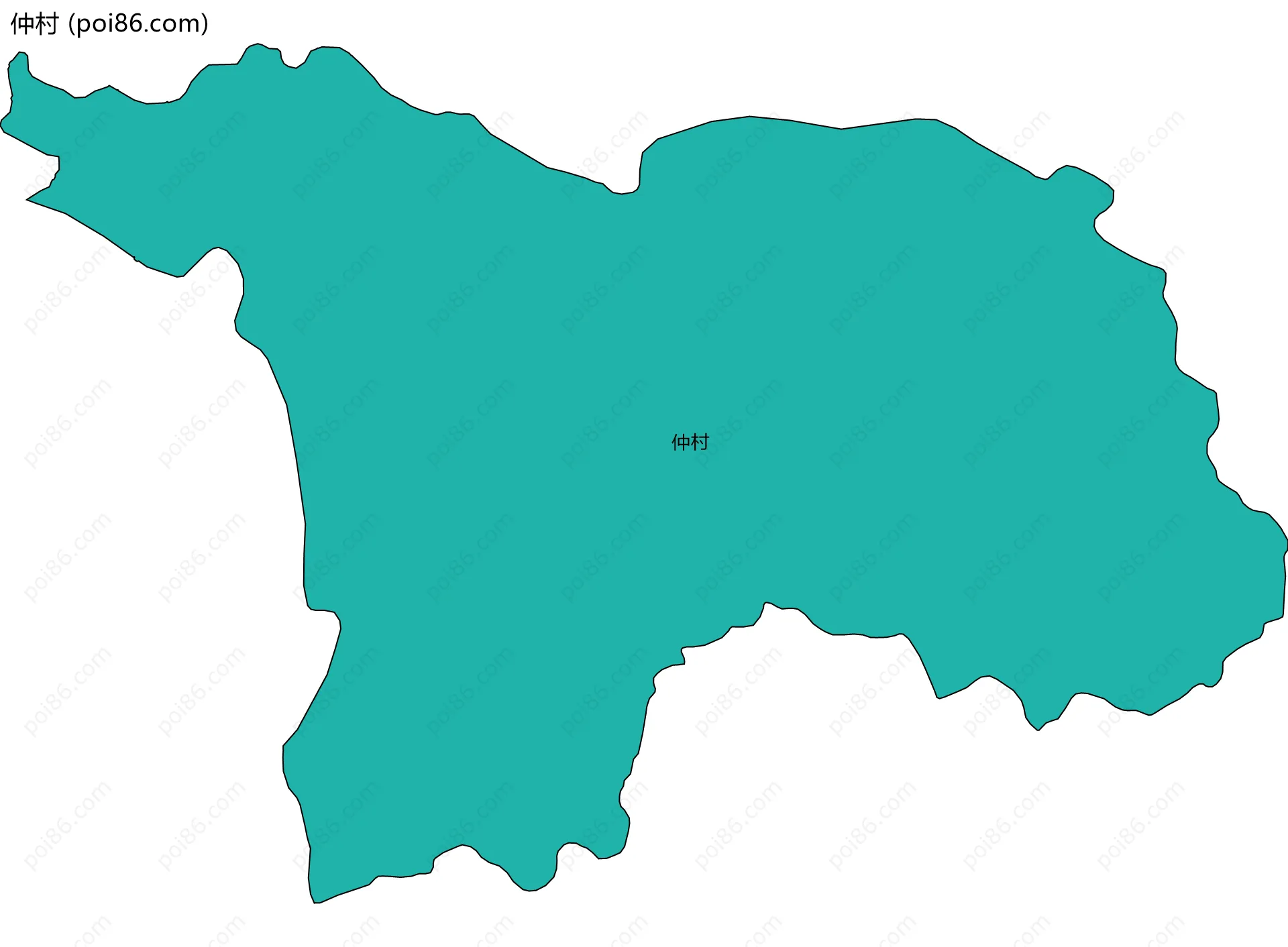 仲村边界地图