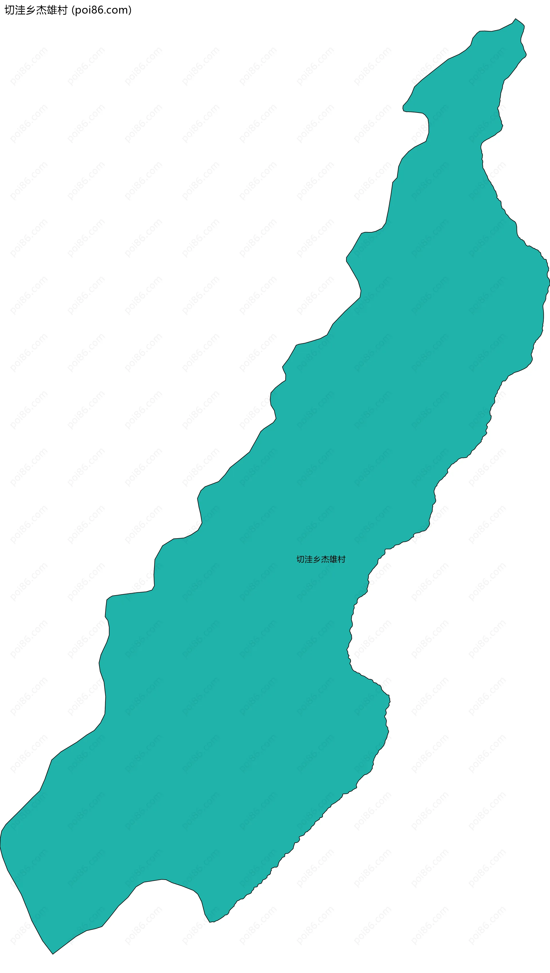 切洼乡杰雄村边界地图