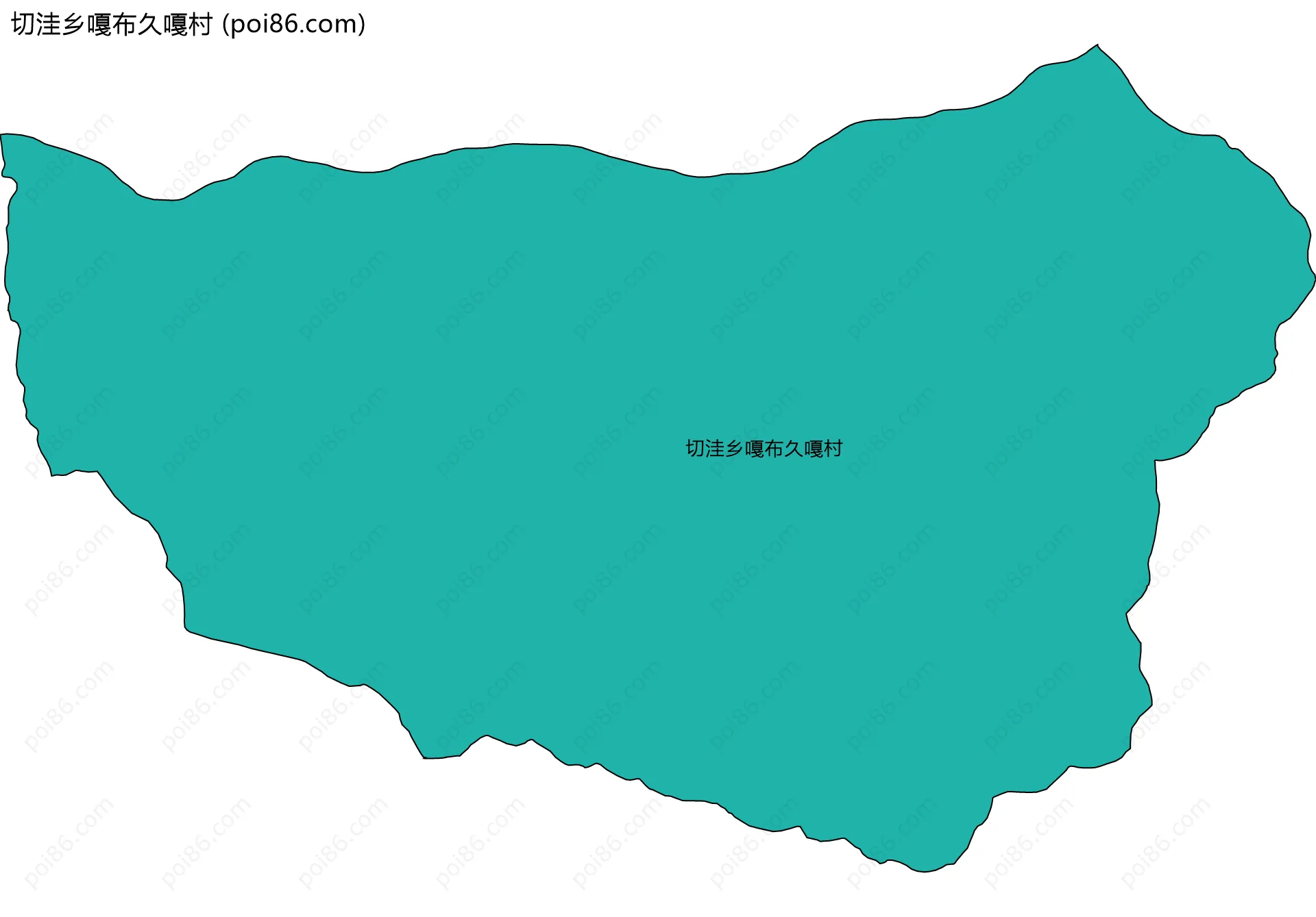 切洼乡嘎布久嘎村边界地图