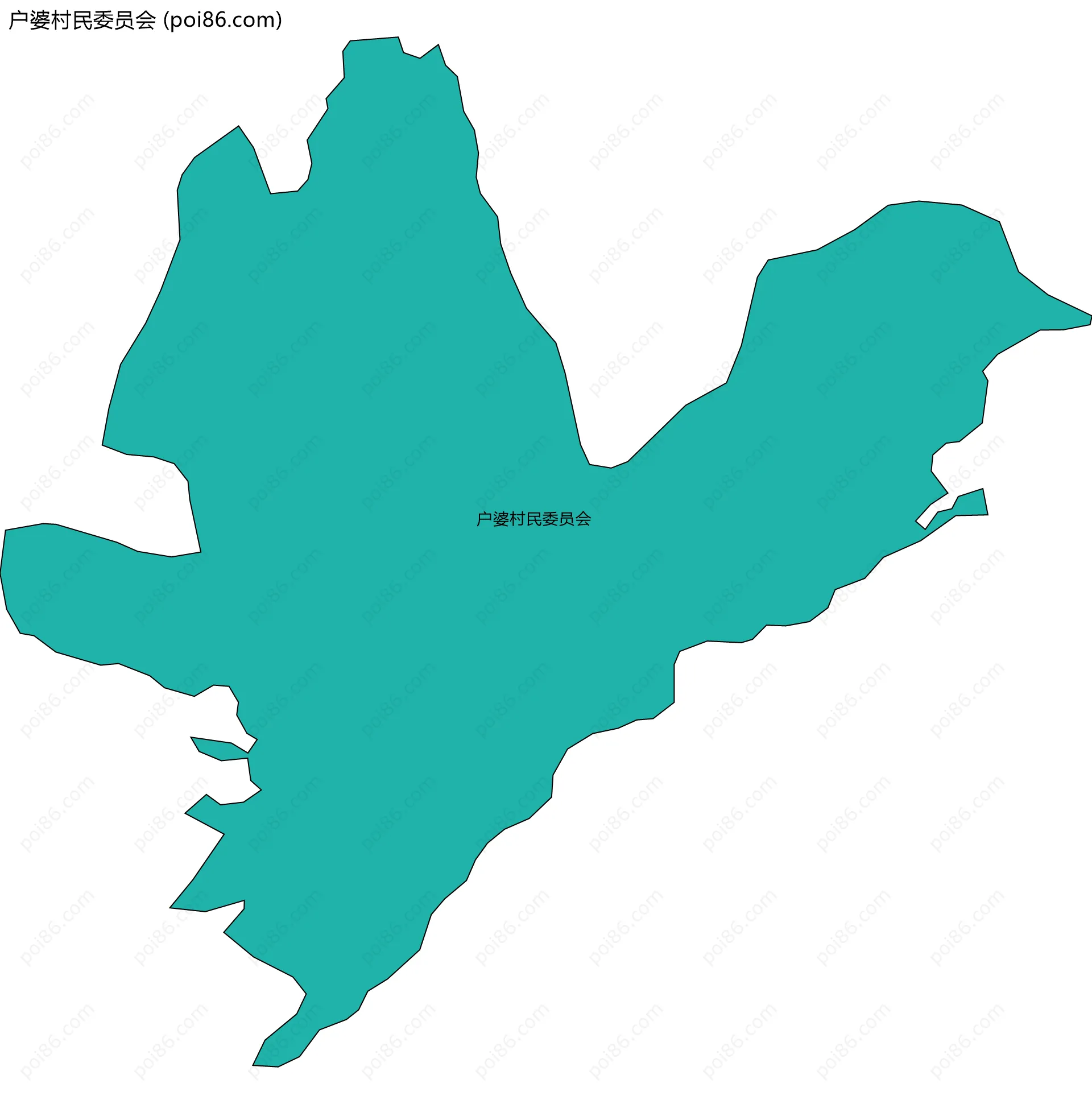 户婆村民委员会边界地图