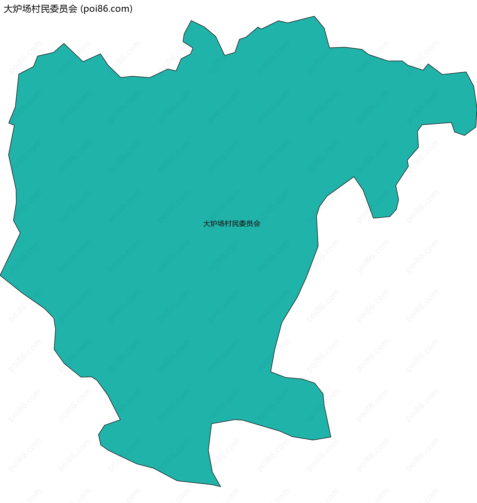 大炉场村民委员会边界地图