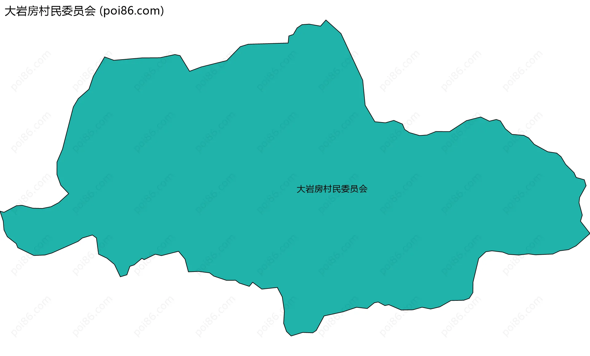 大岩房村民委员会边界地图