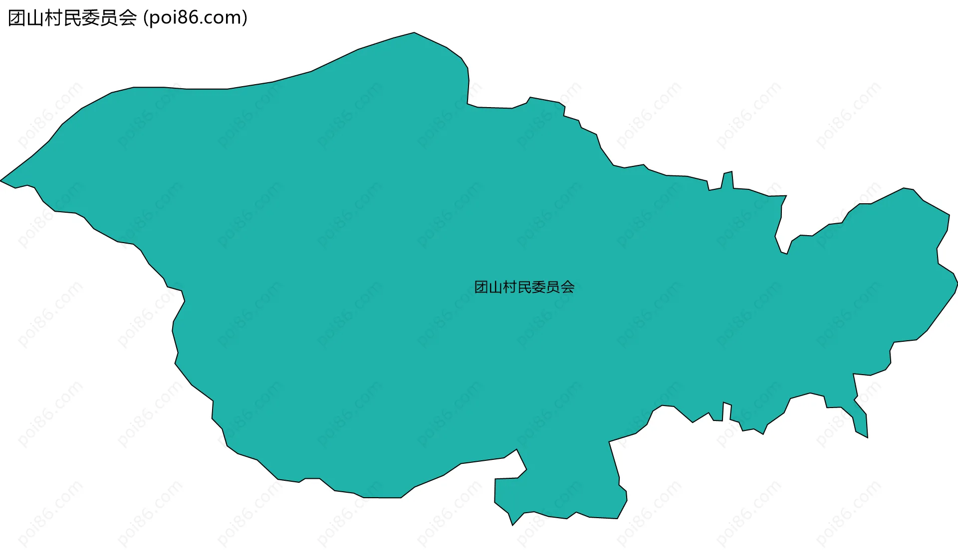 团山村民委员会边界地图
