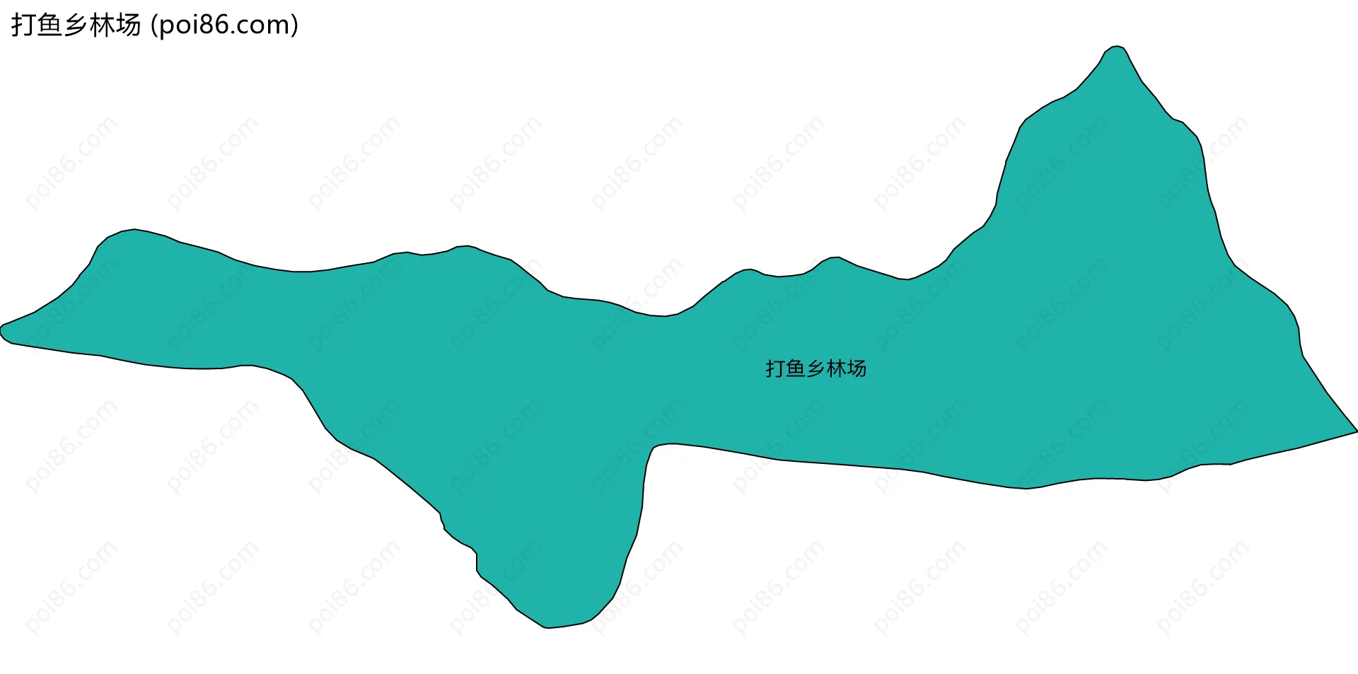 打鱼乡林场边界地图