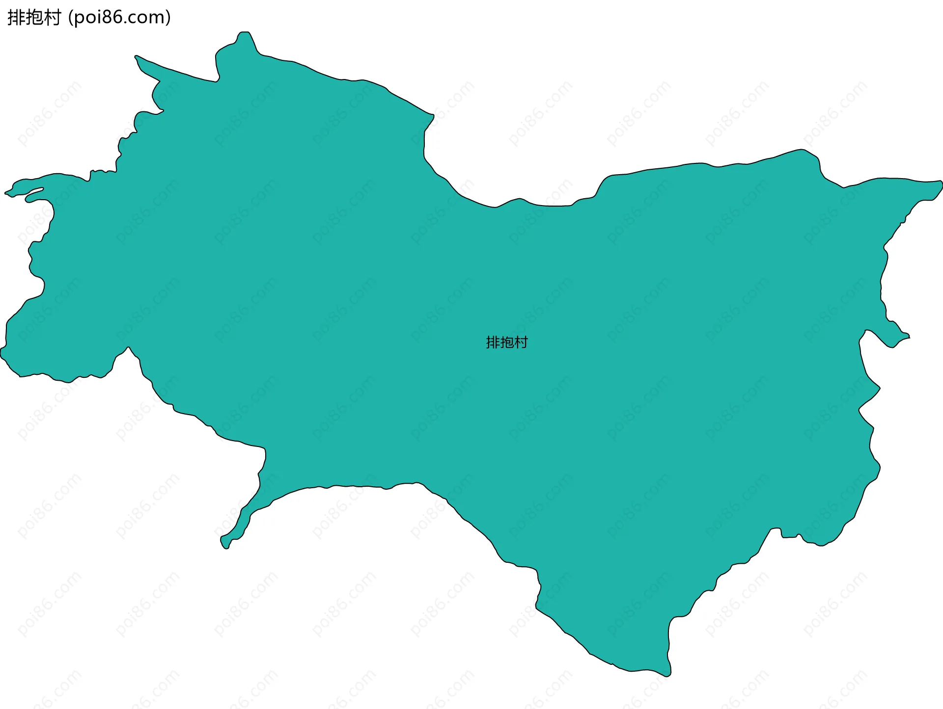 排抱村边界地图