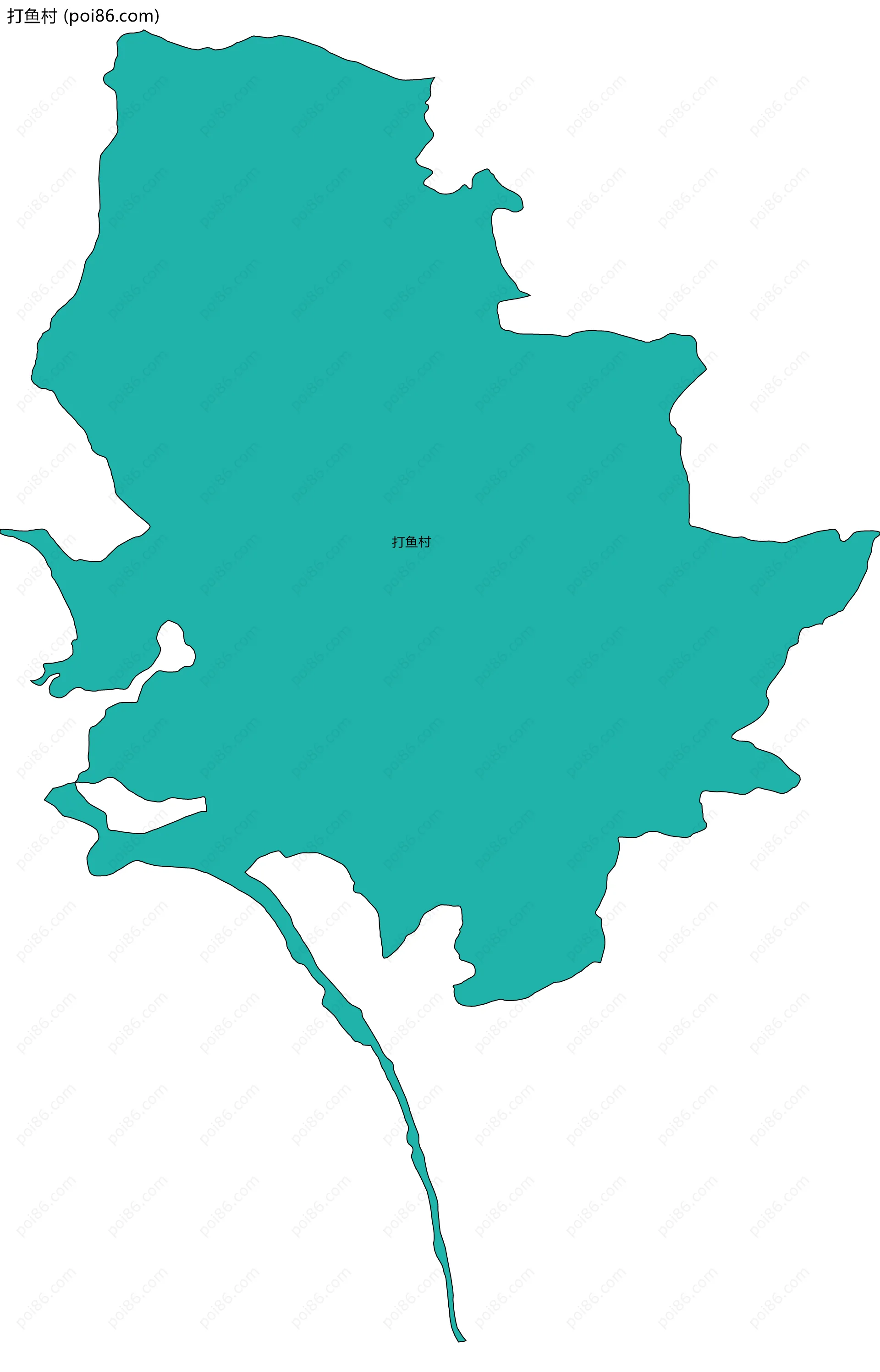 打鱼村边界地图