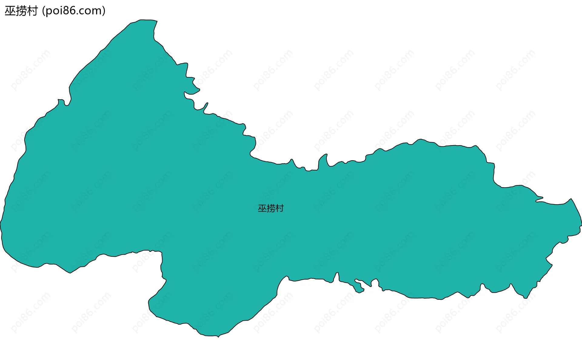 巫捞村边界地图