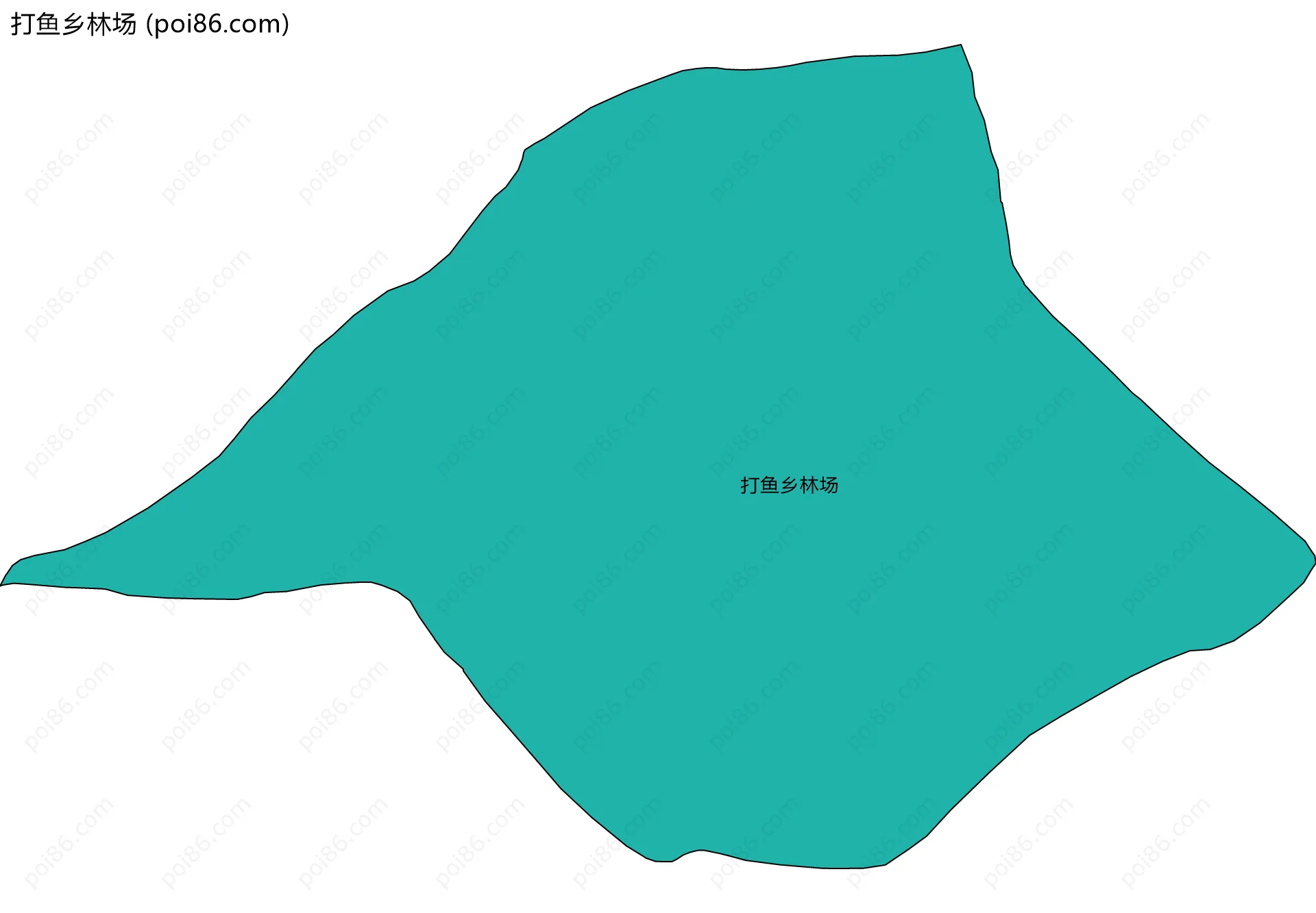 打鱼乡林场边界地图