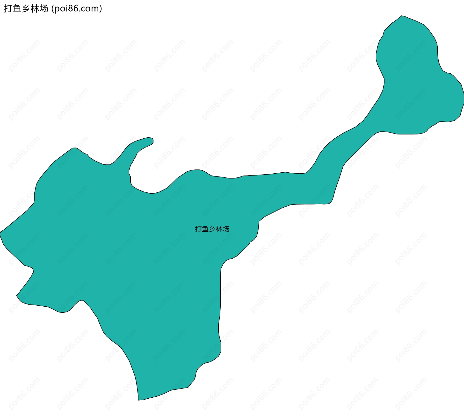 打鱼乡林场边界地图