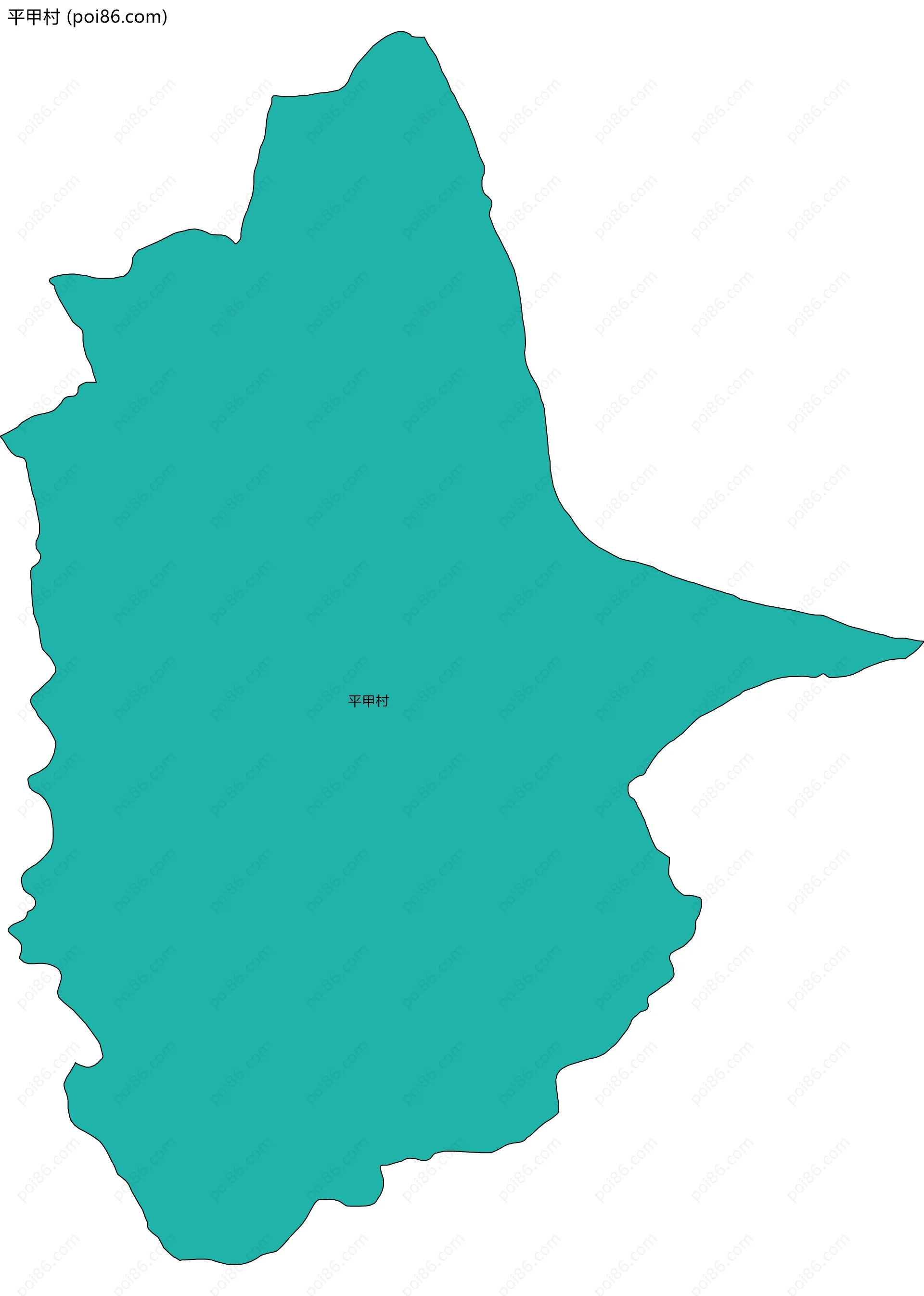 平甲村边界地图