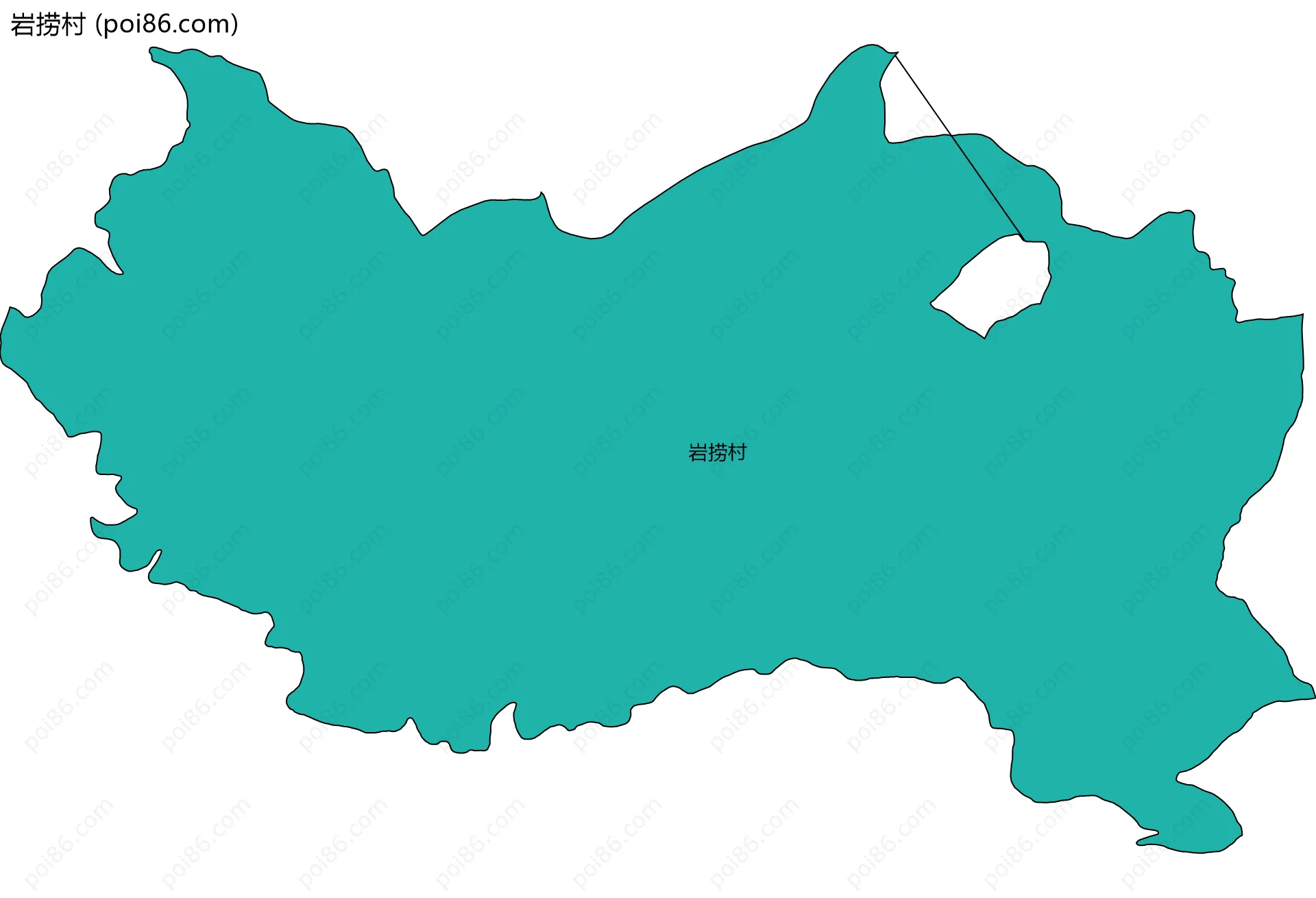 岩捞村边界地图