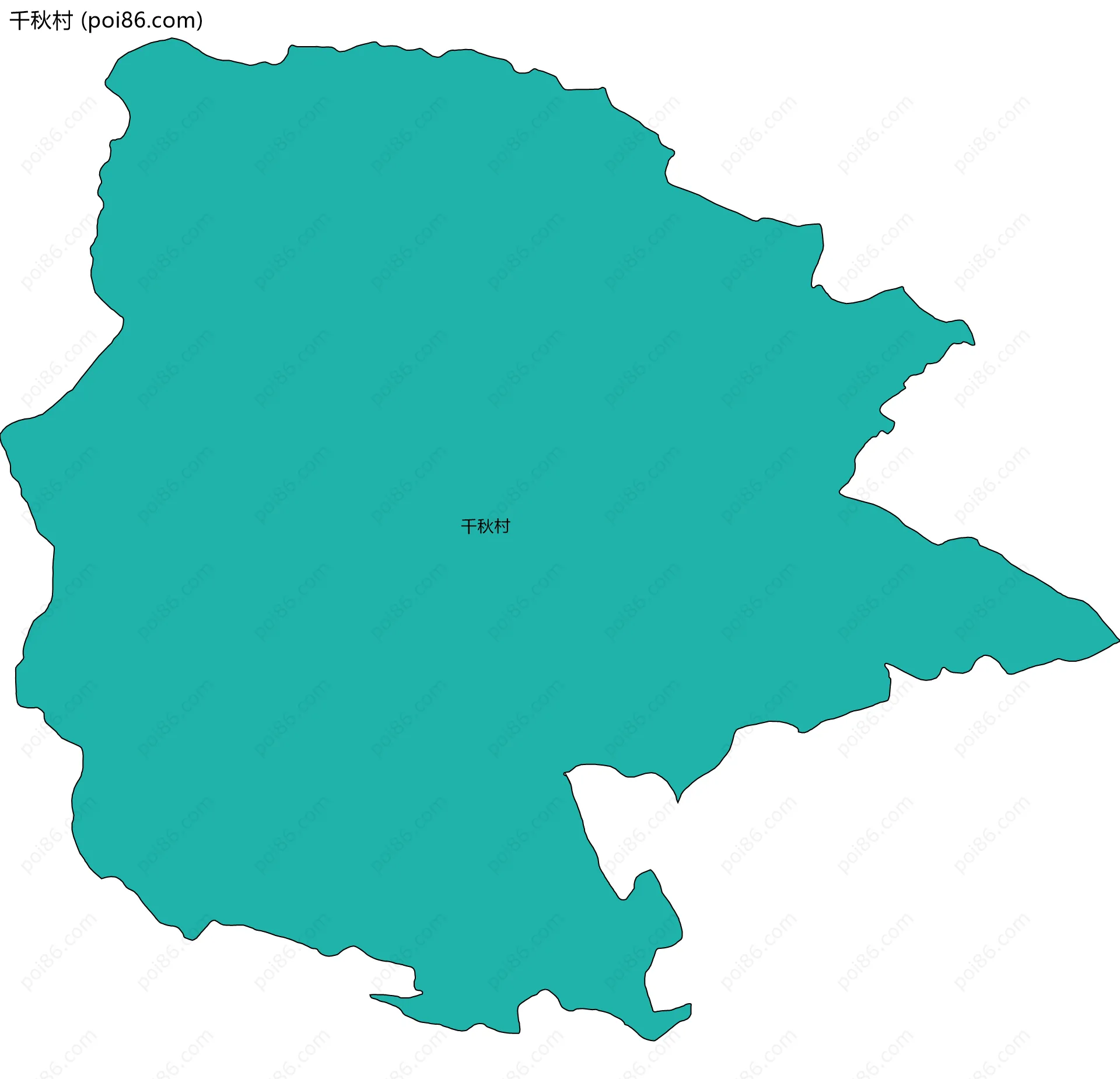 千秋村边界地图