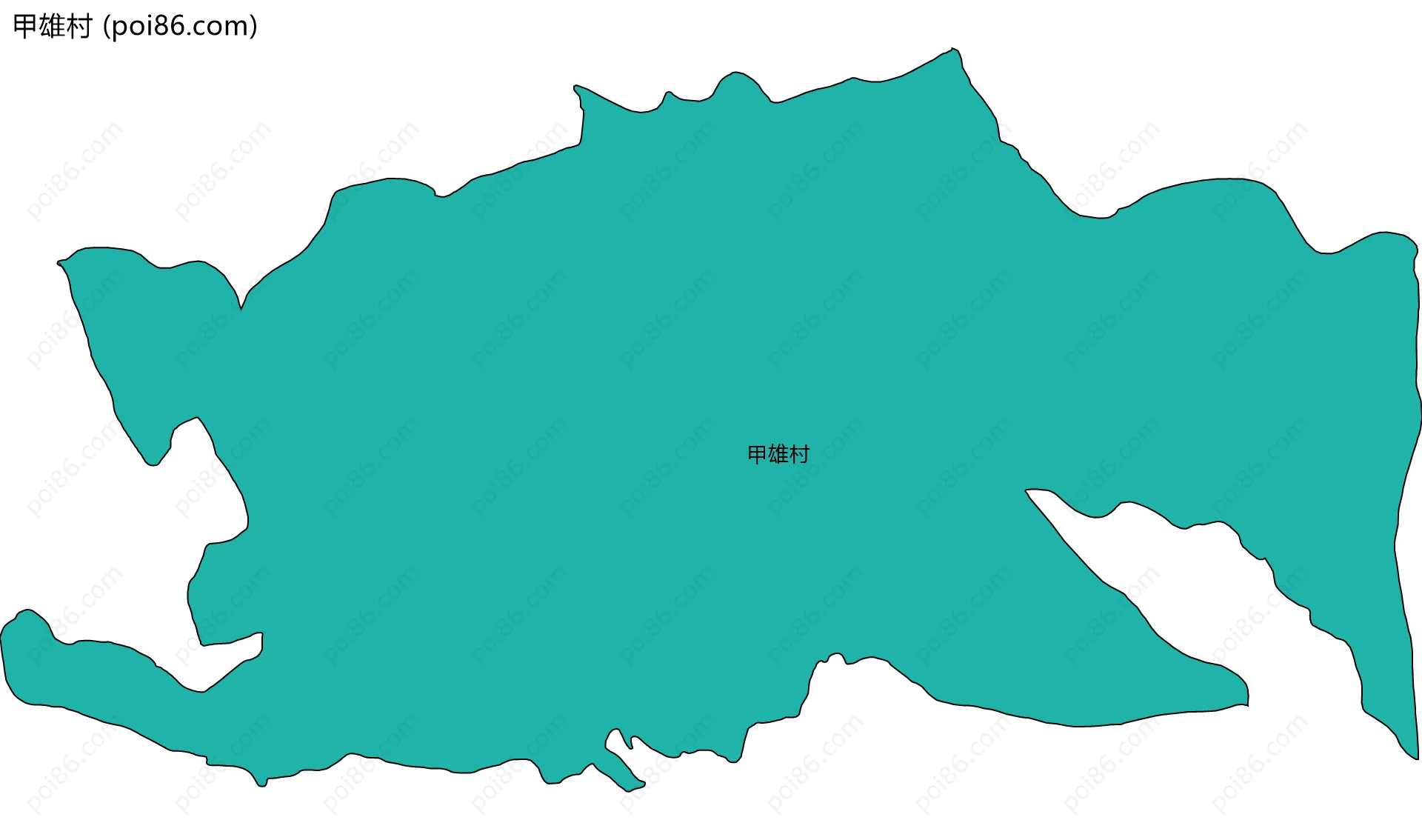 甲雄村边界地图