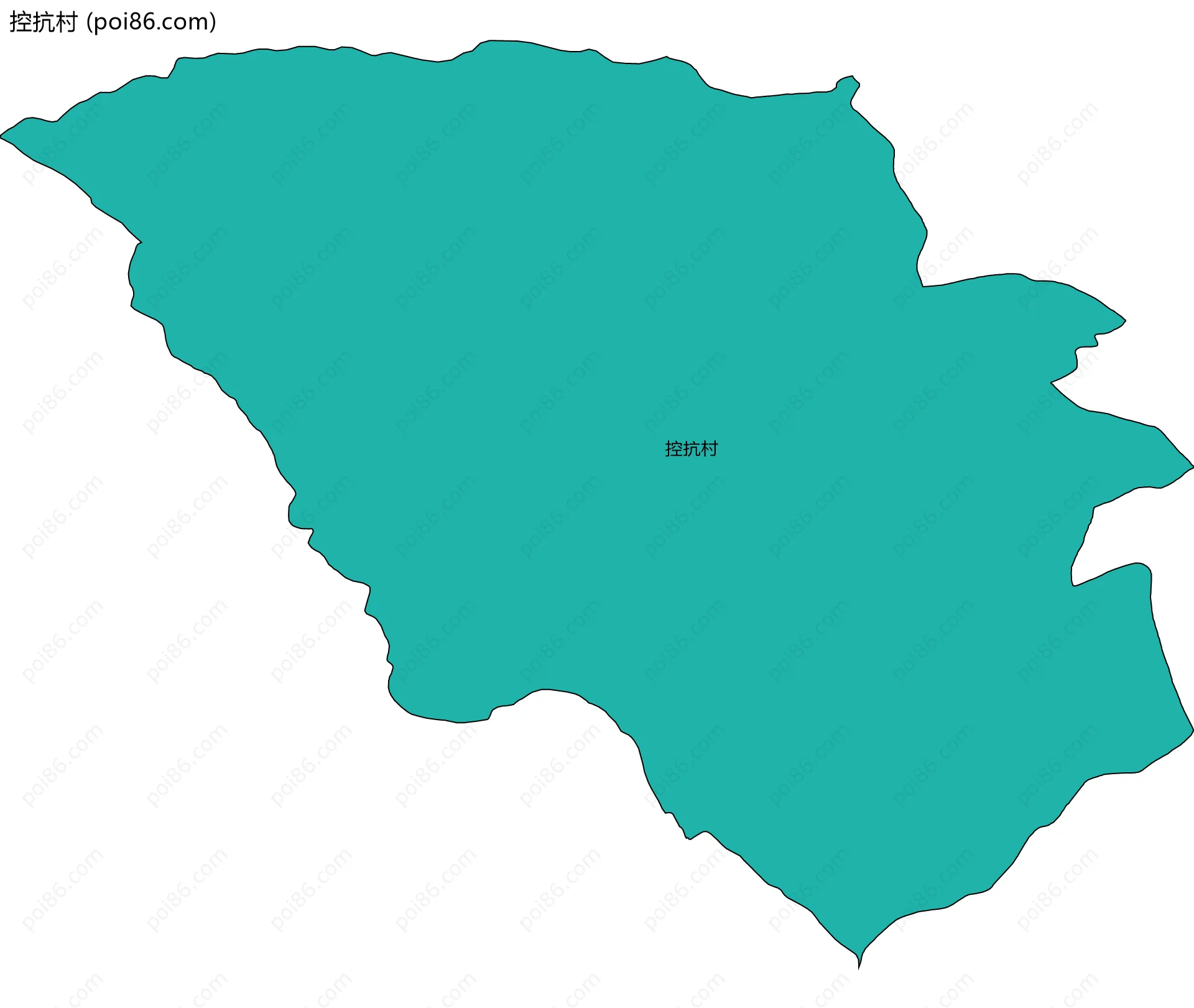 控抗村边界地图