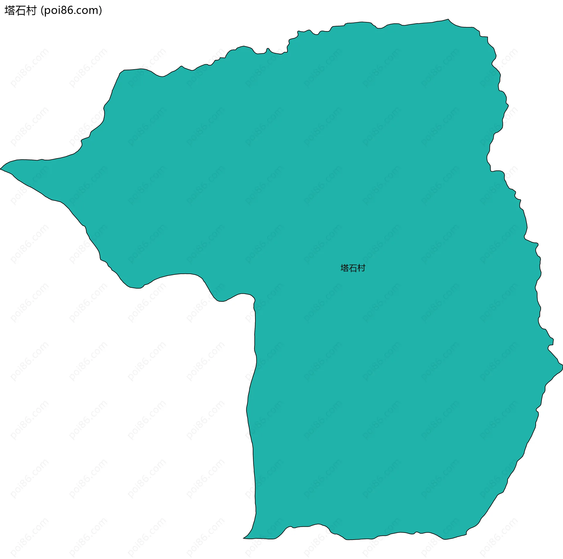 塔石村边界地图