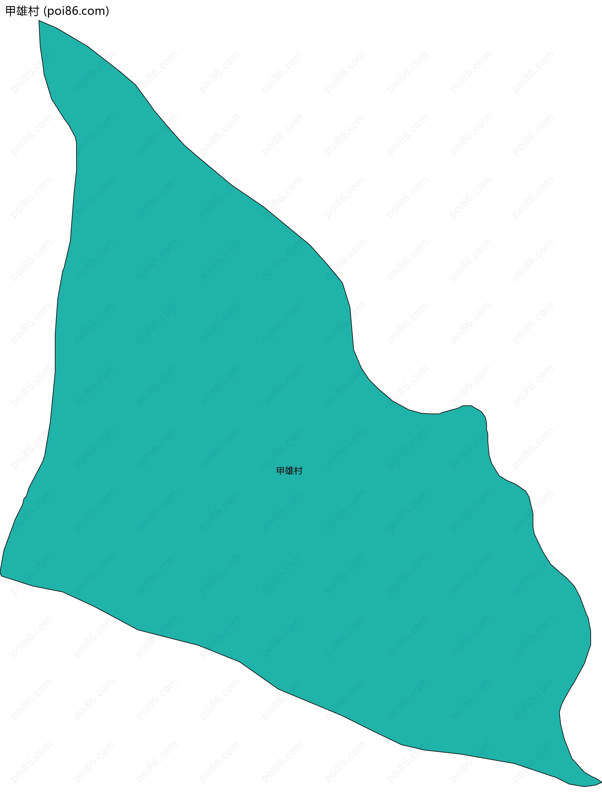 甲雄村边界地图