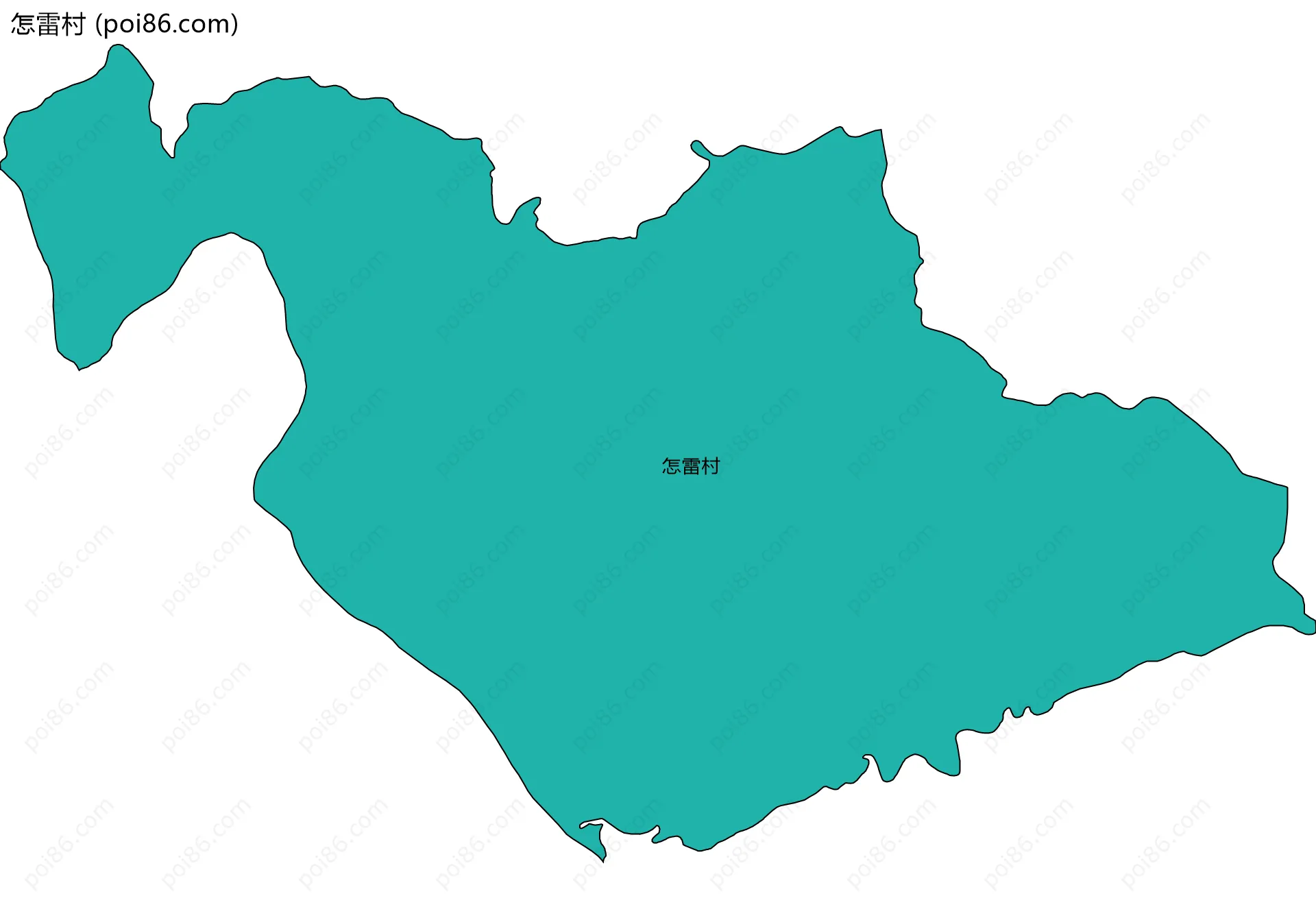 怎雷村边界地图
