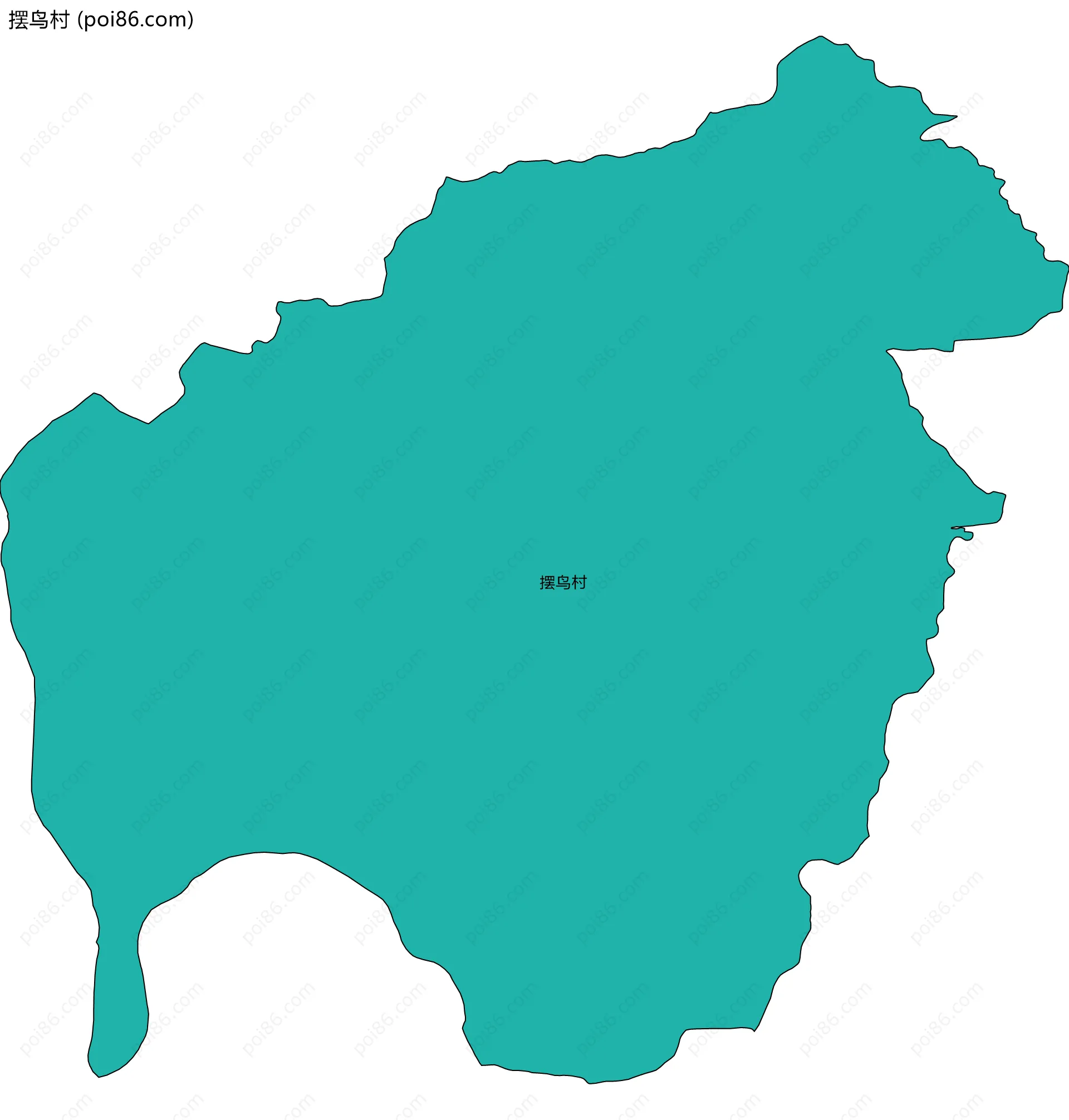 摆鸟村边界地图