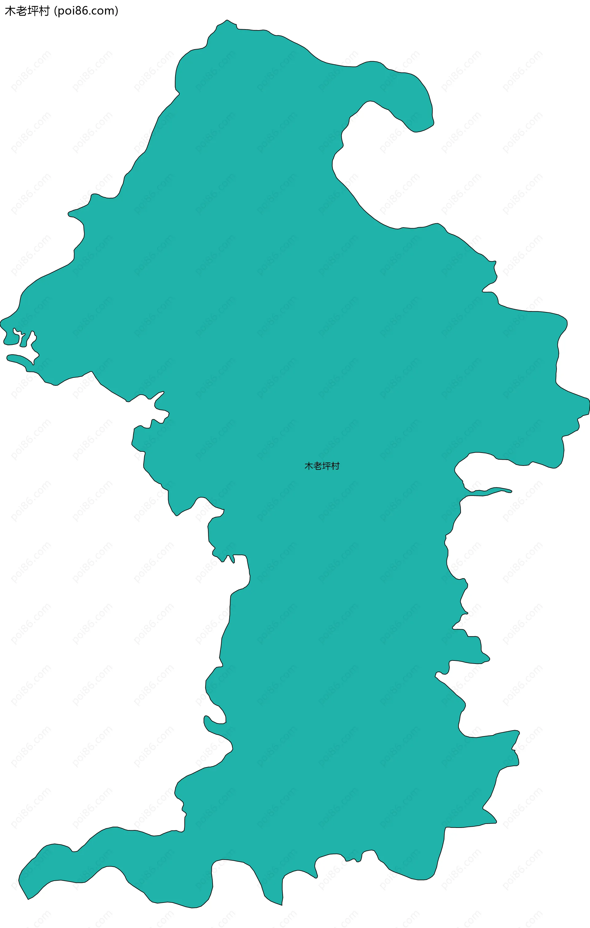 木老坪村边界地图