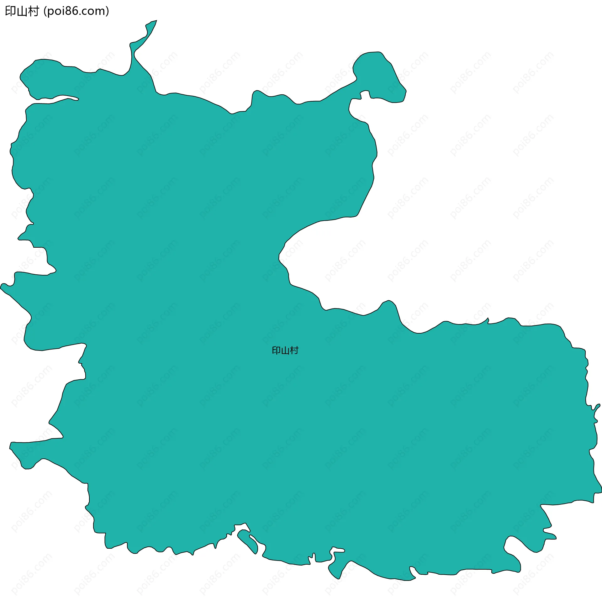 印山村边界地图