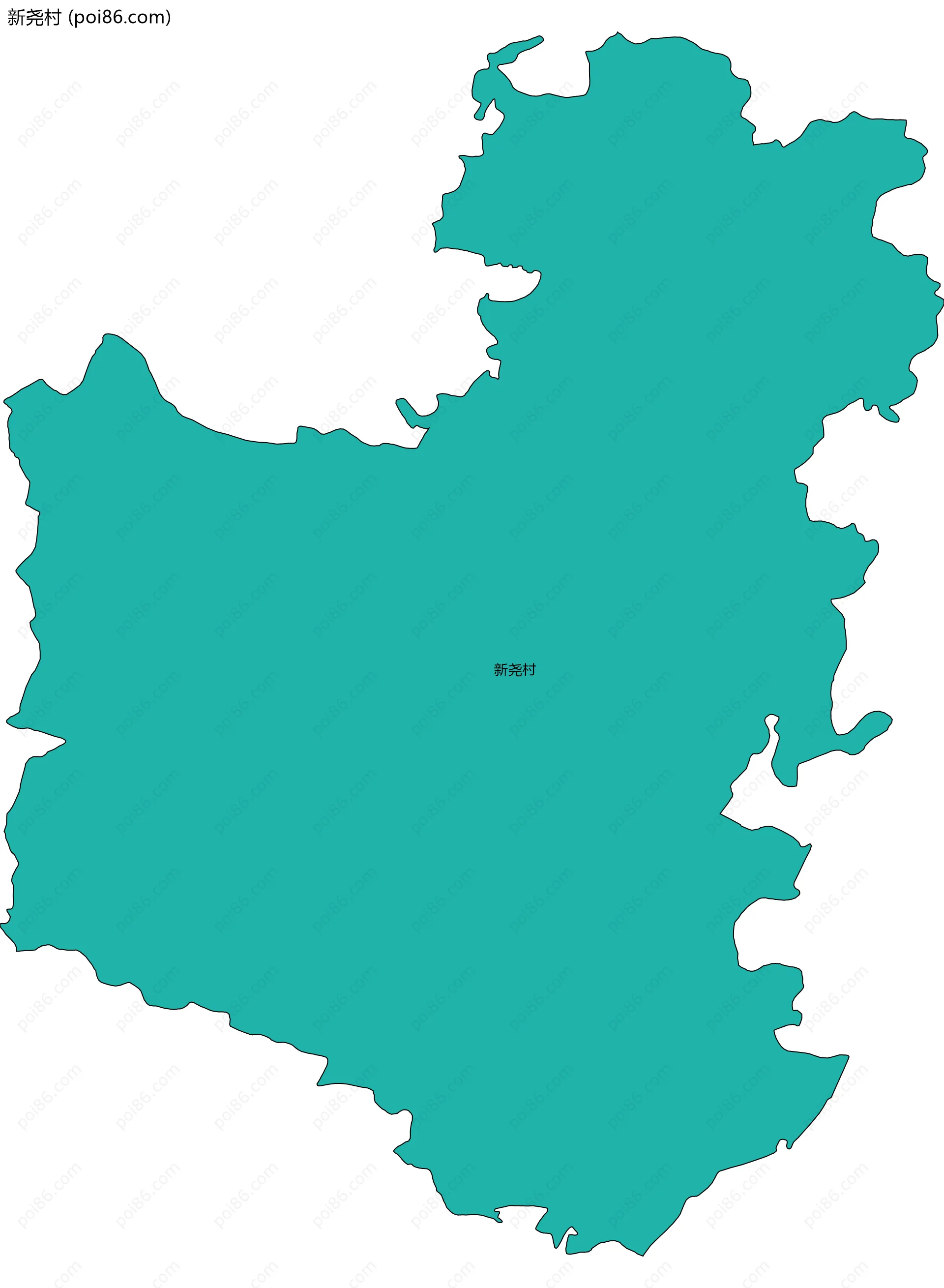 新尧村边界地图