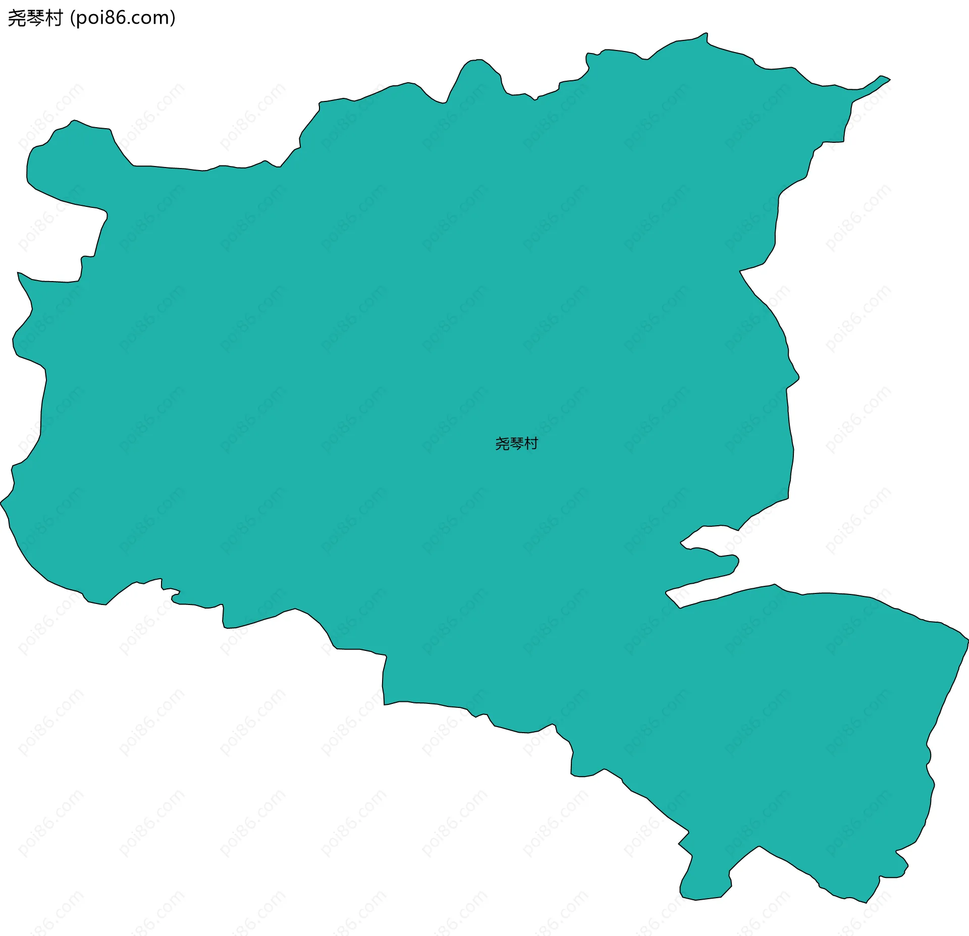 尧琴村边界地图