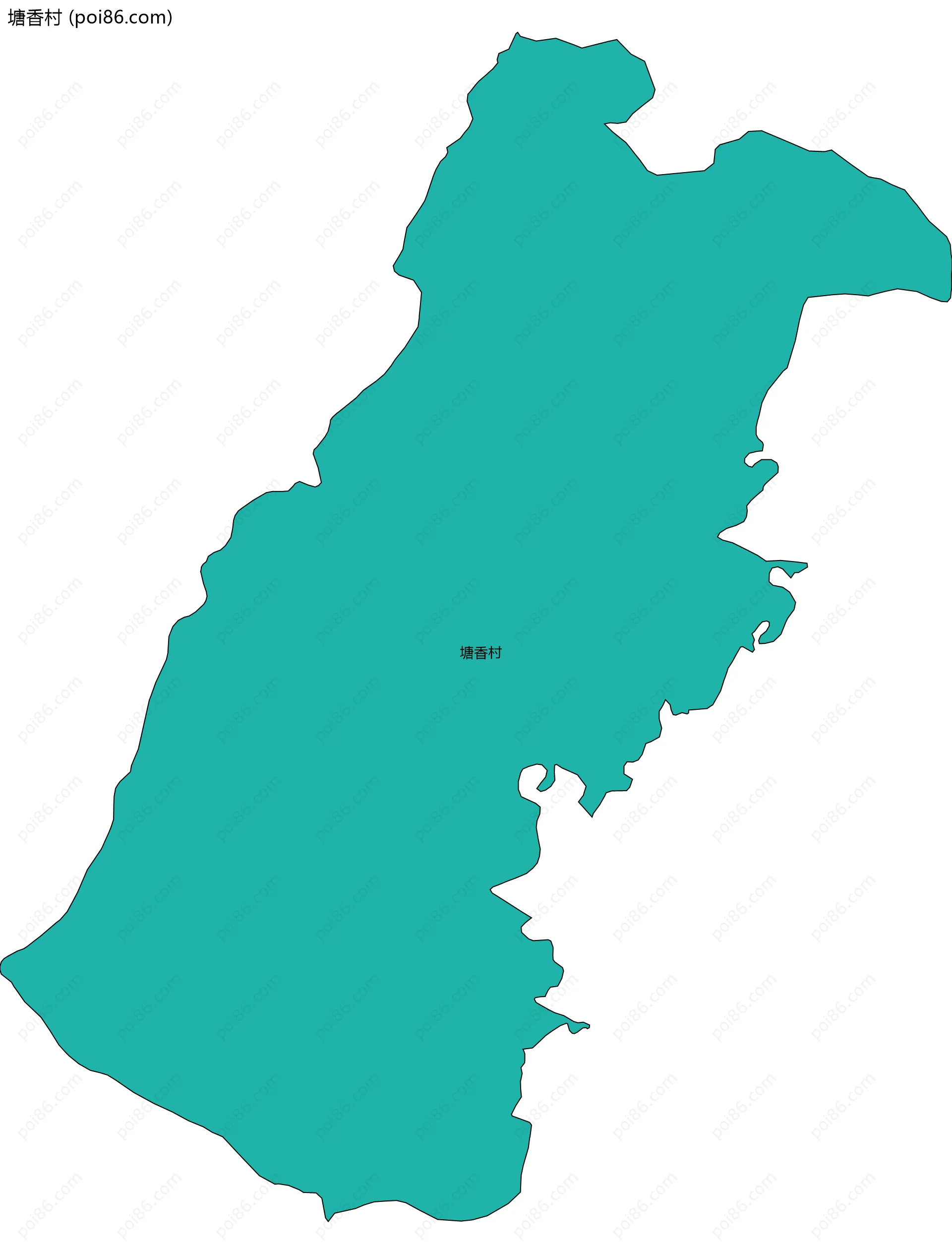 塘香村边界地图