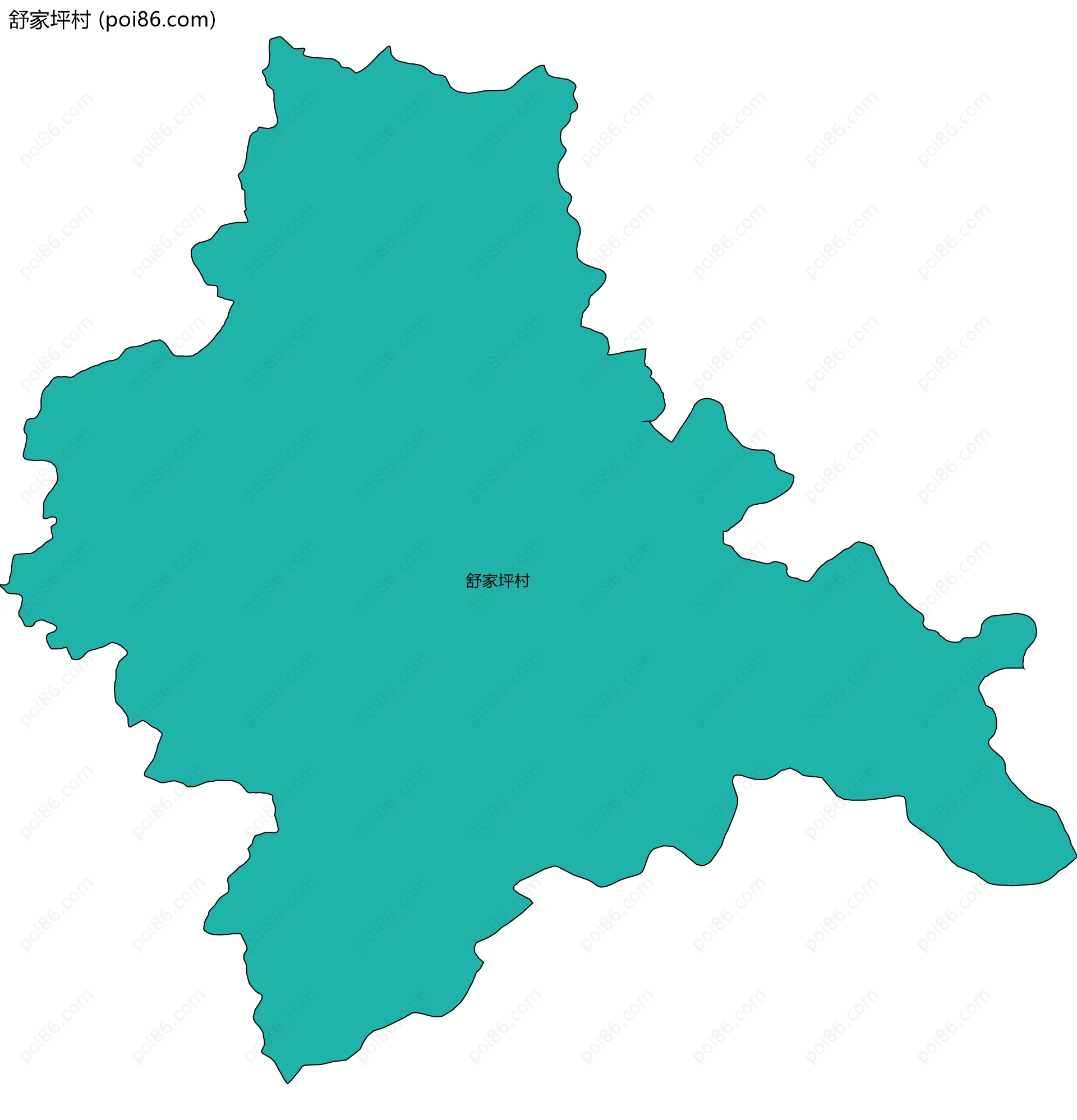 舒家坪村边界地图