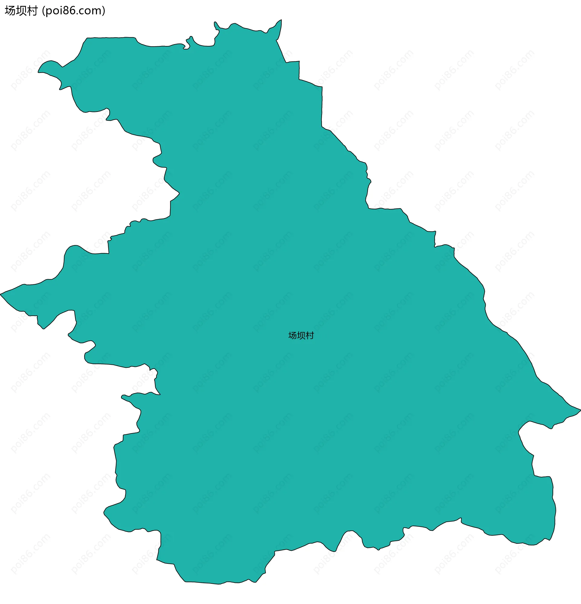 场坝村边界地图