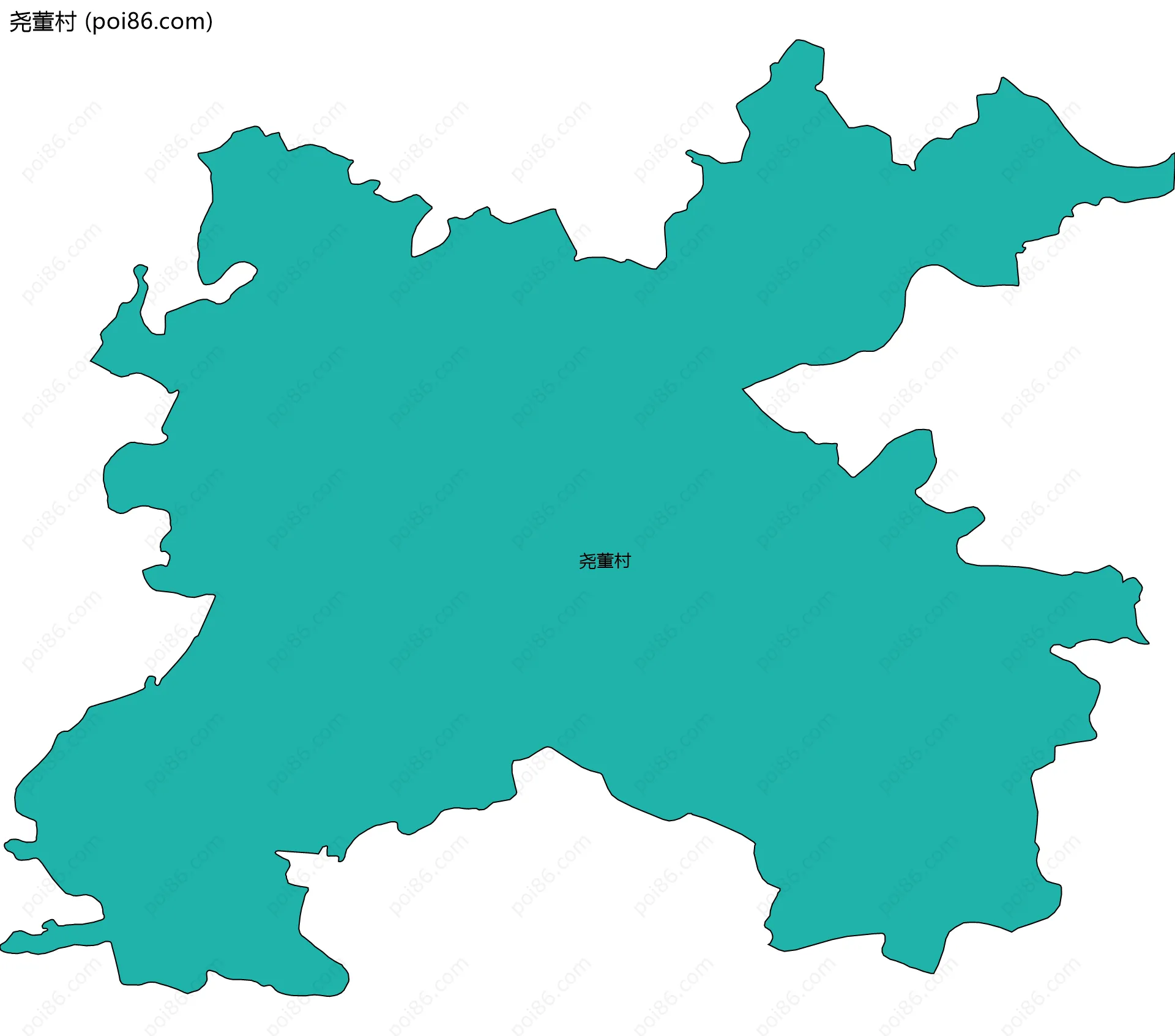 尧董村边界地图