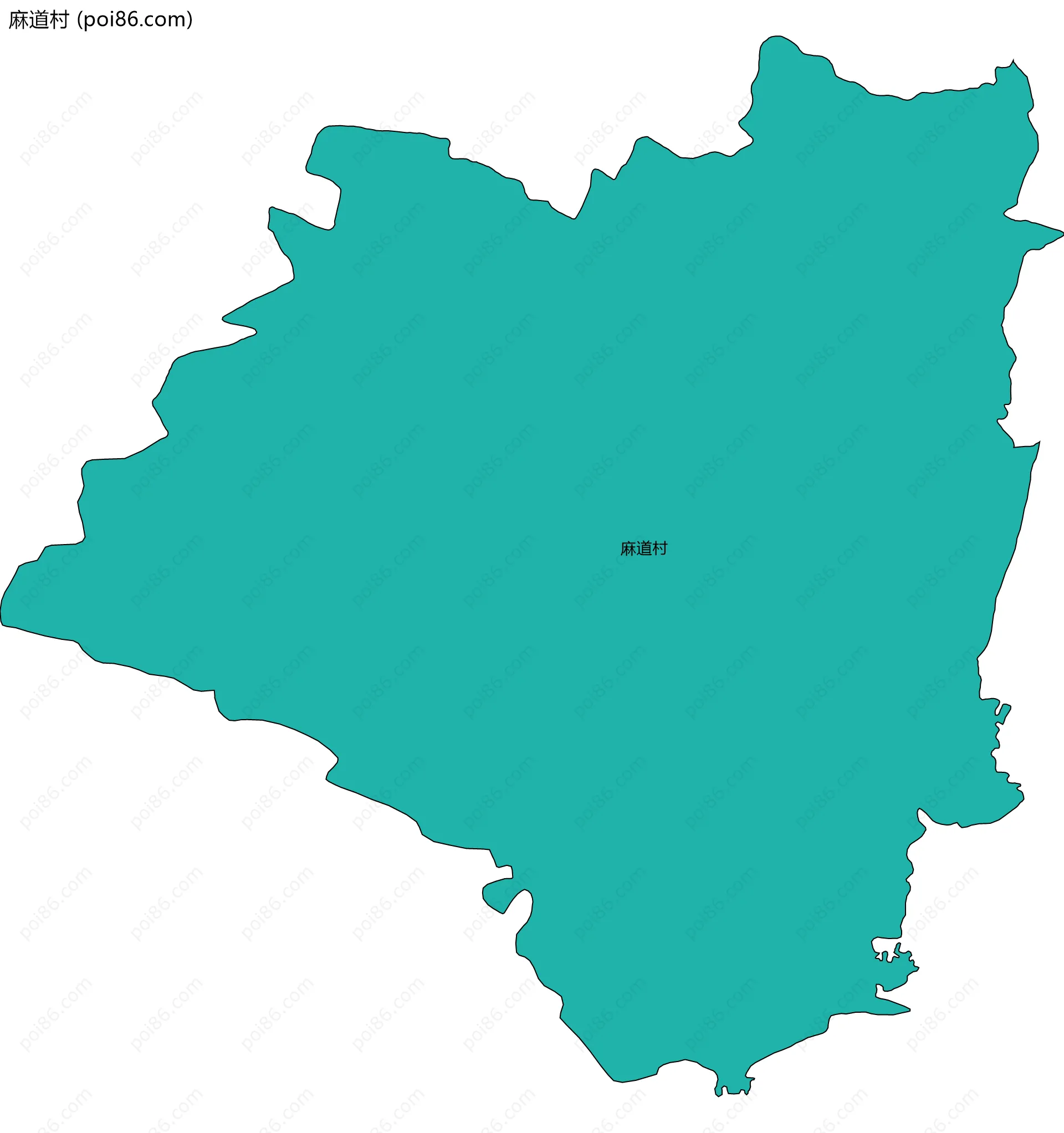 麻道村边界地图