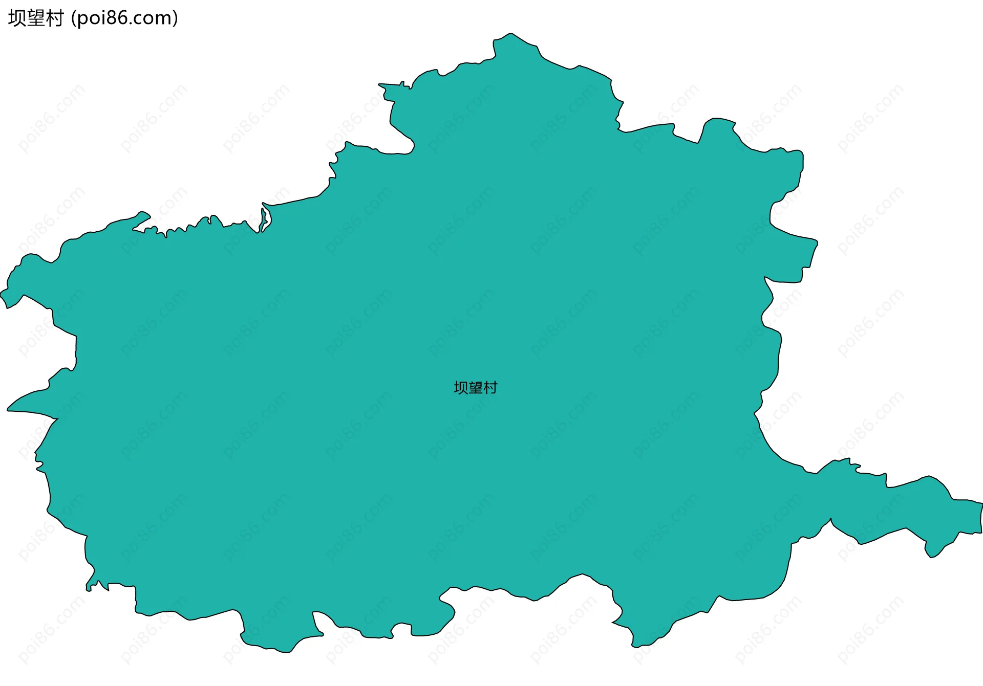 坝望村边界地图