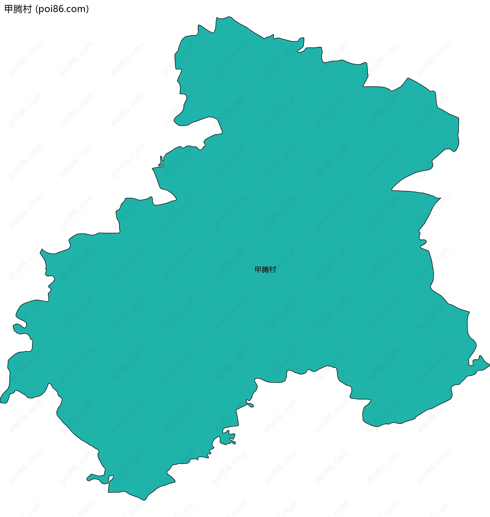 甲腾村边界地图