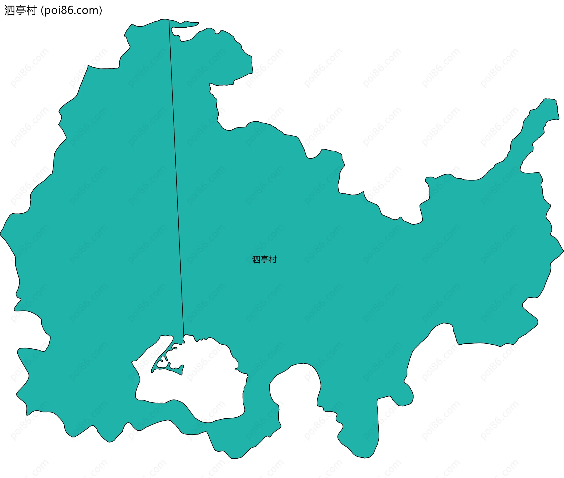 泗亭村边界地图