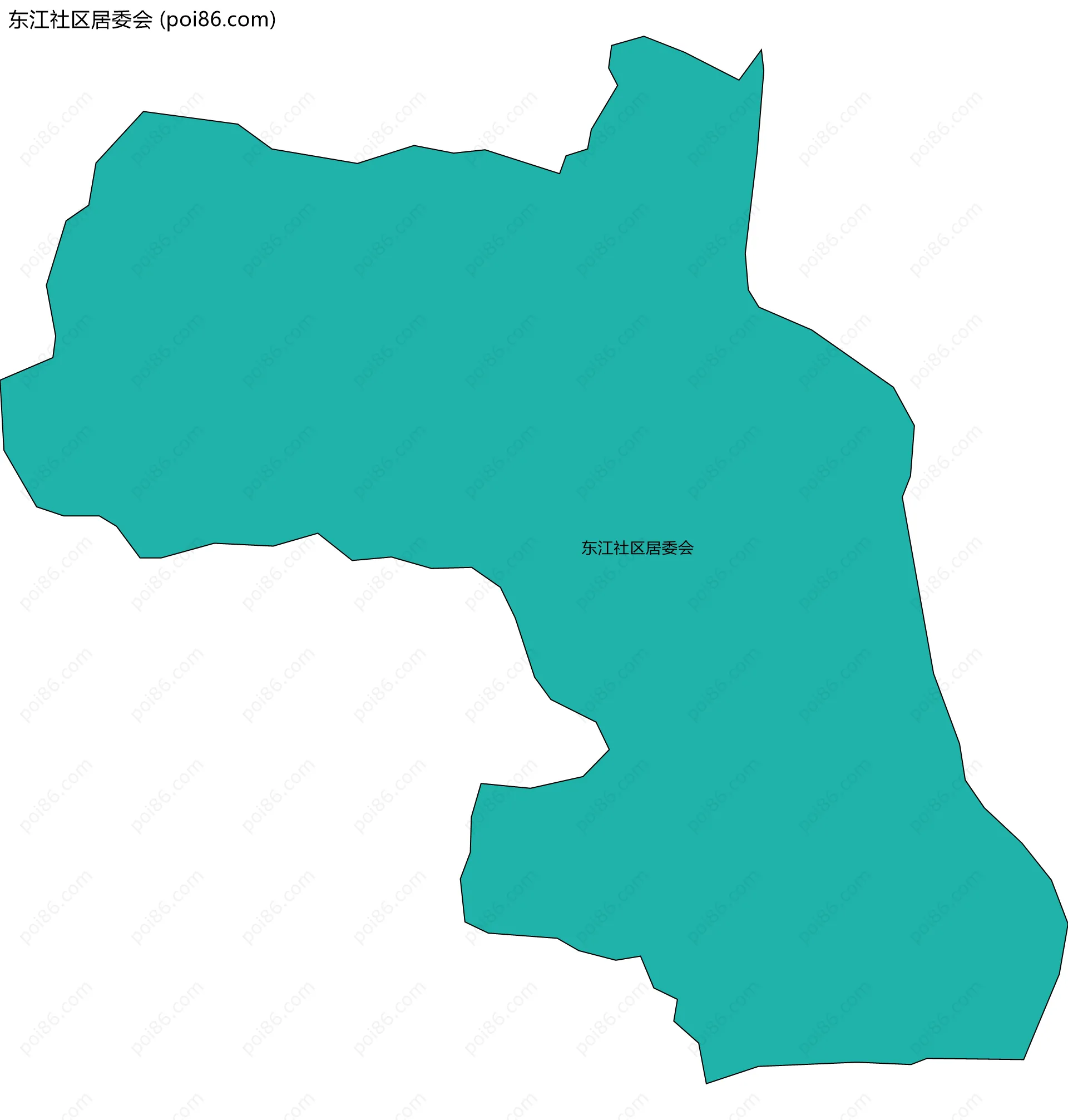 东江社区居委会边界地图