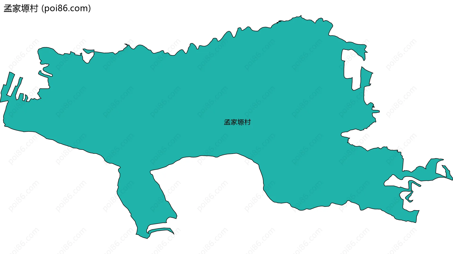 孟家塬村边界地图