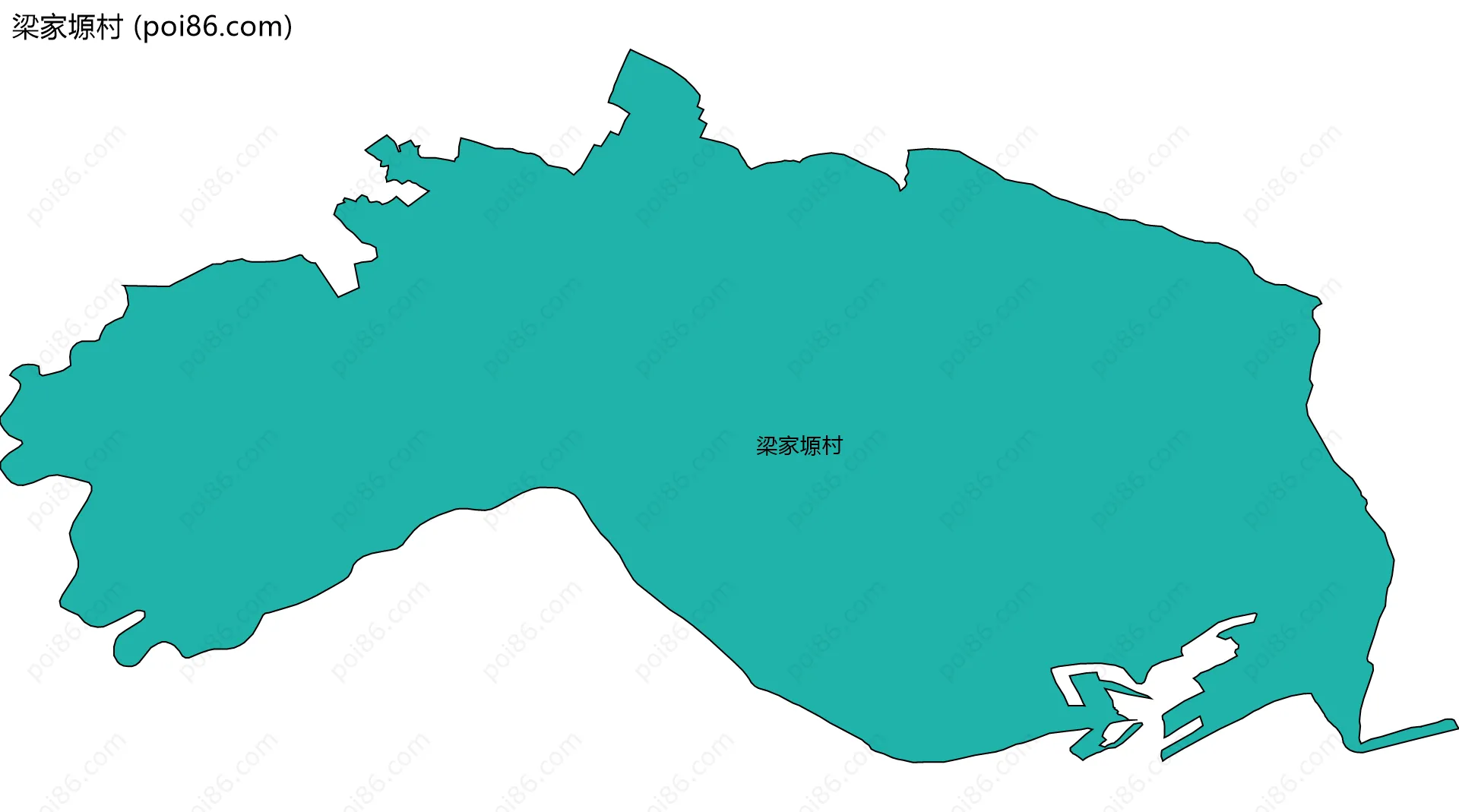 梁家塬村边界地图