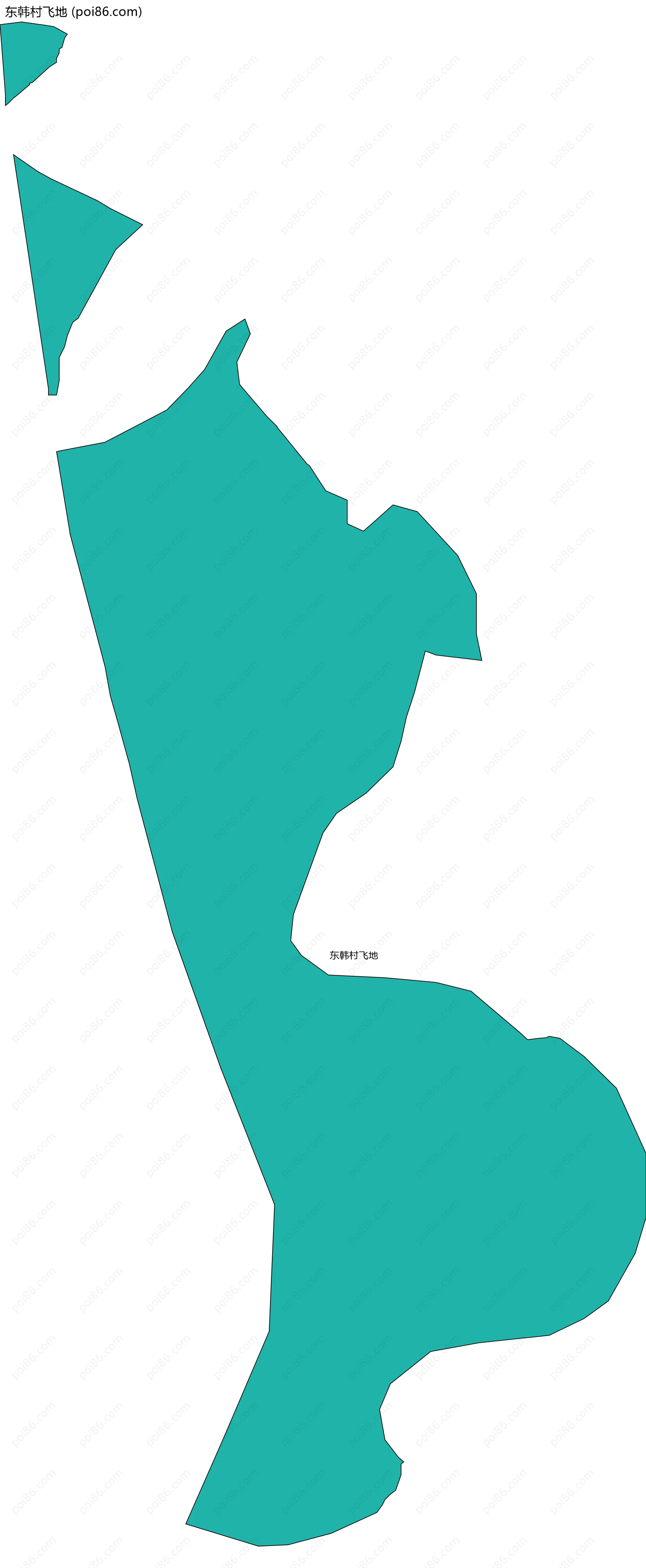 东韩村飞地边界地图