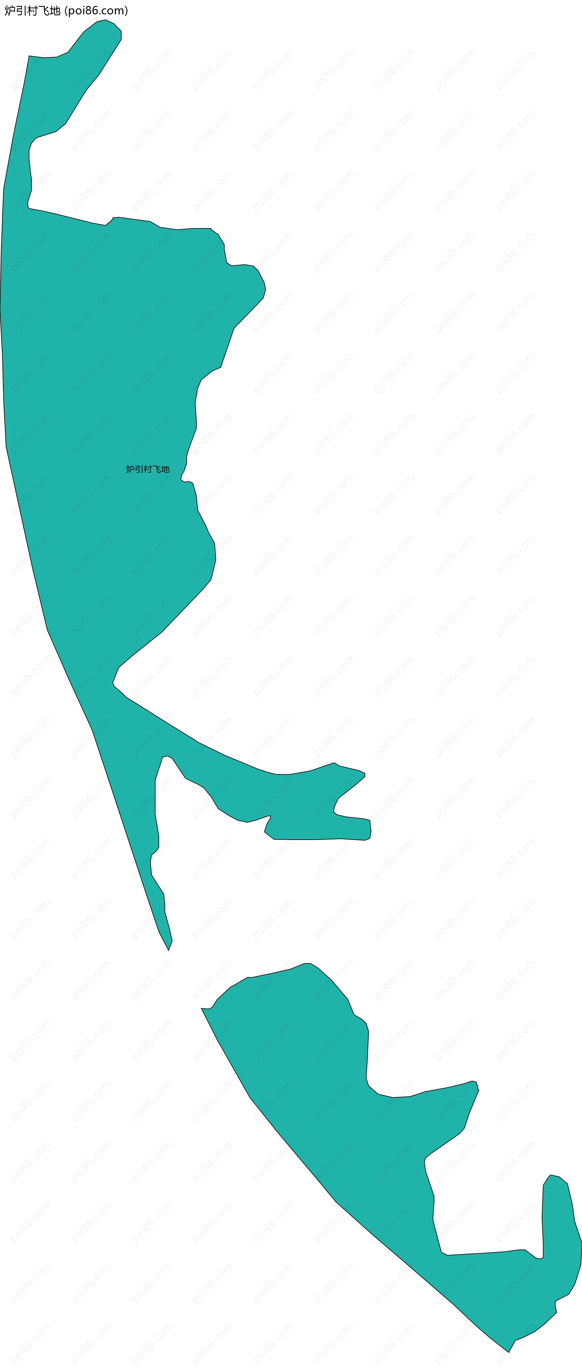 炉引村飞地边界地图