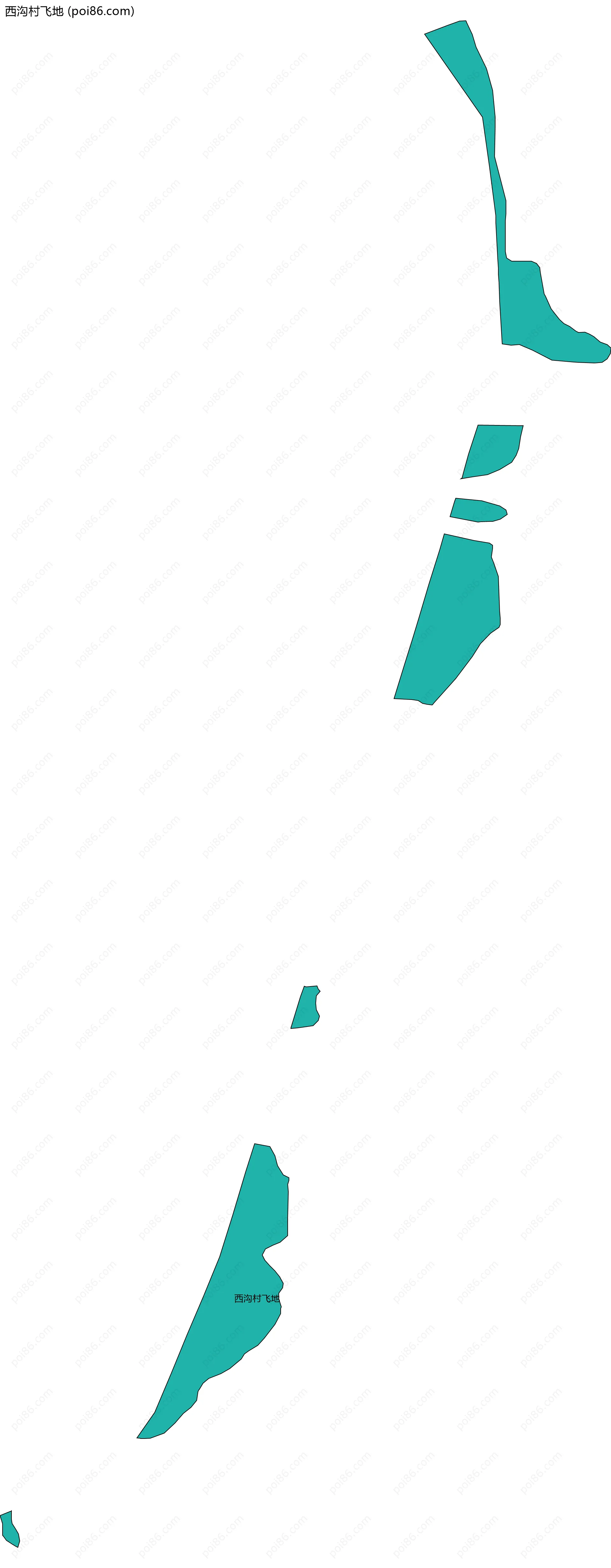 西沟村飞地边界地图