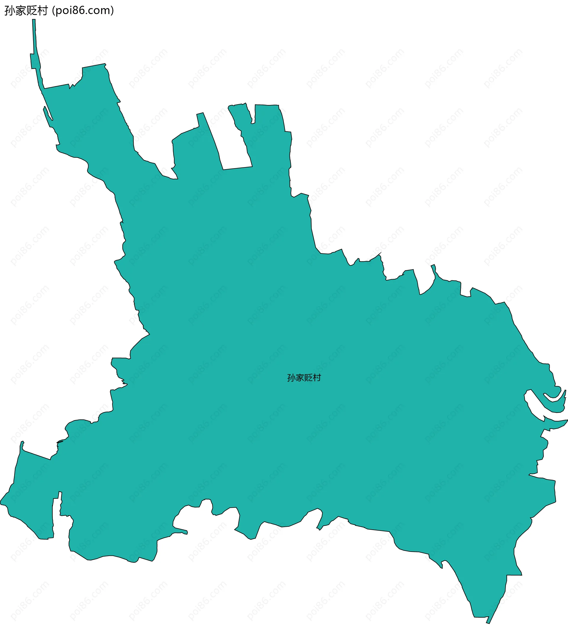 孙家贬村边界地图