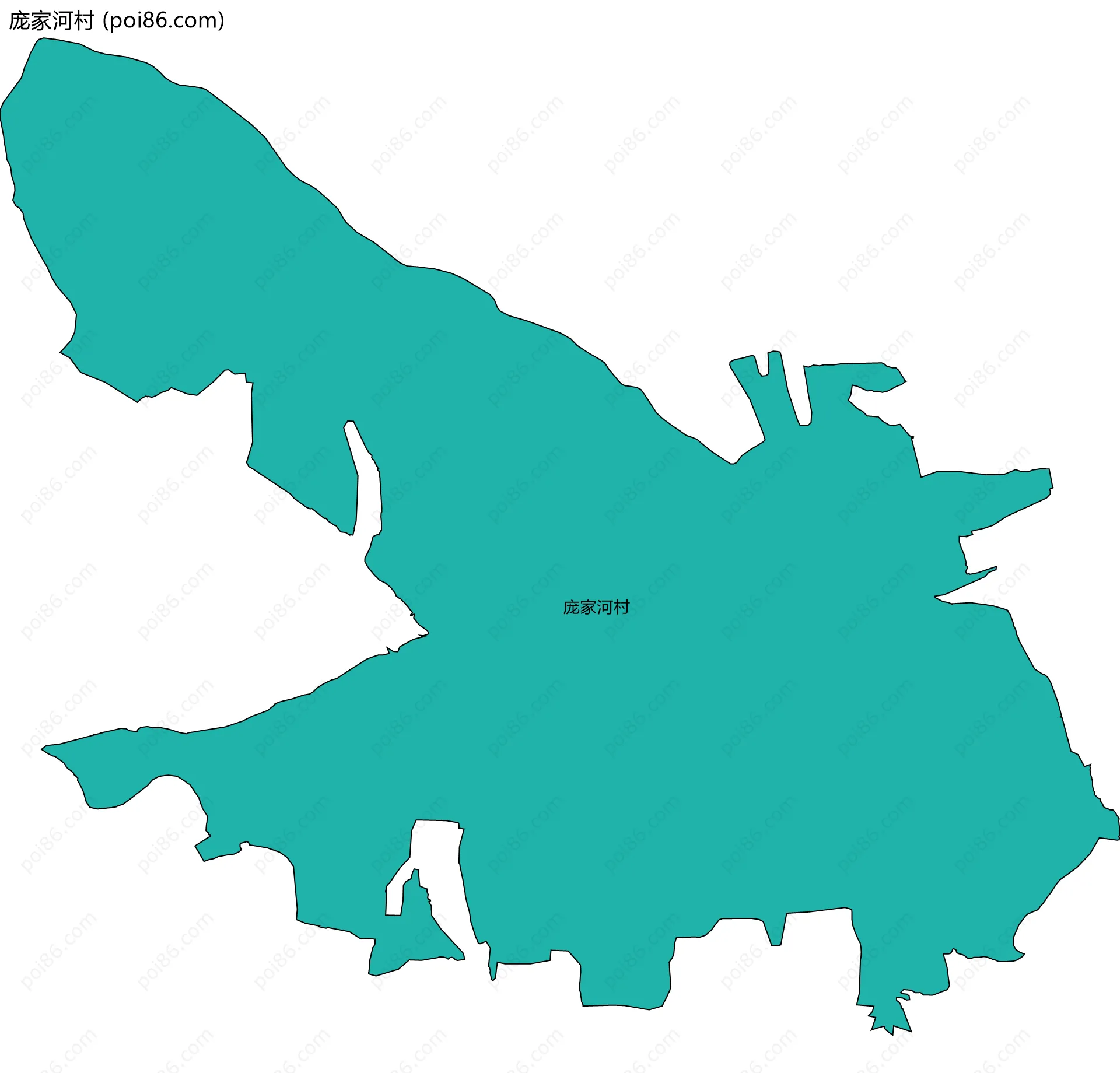 庞家河村边界地图