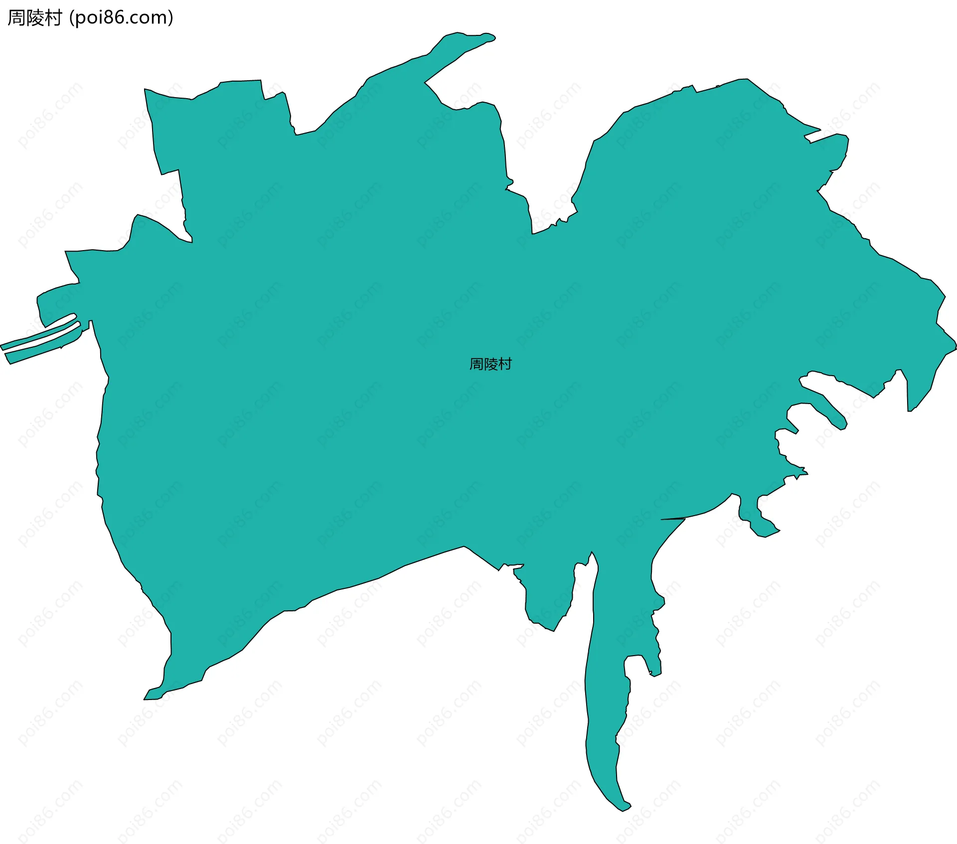 周陵村边界地图