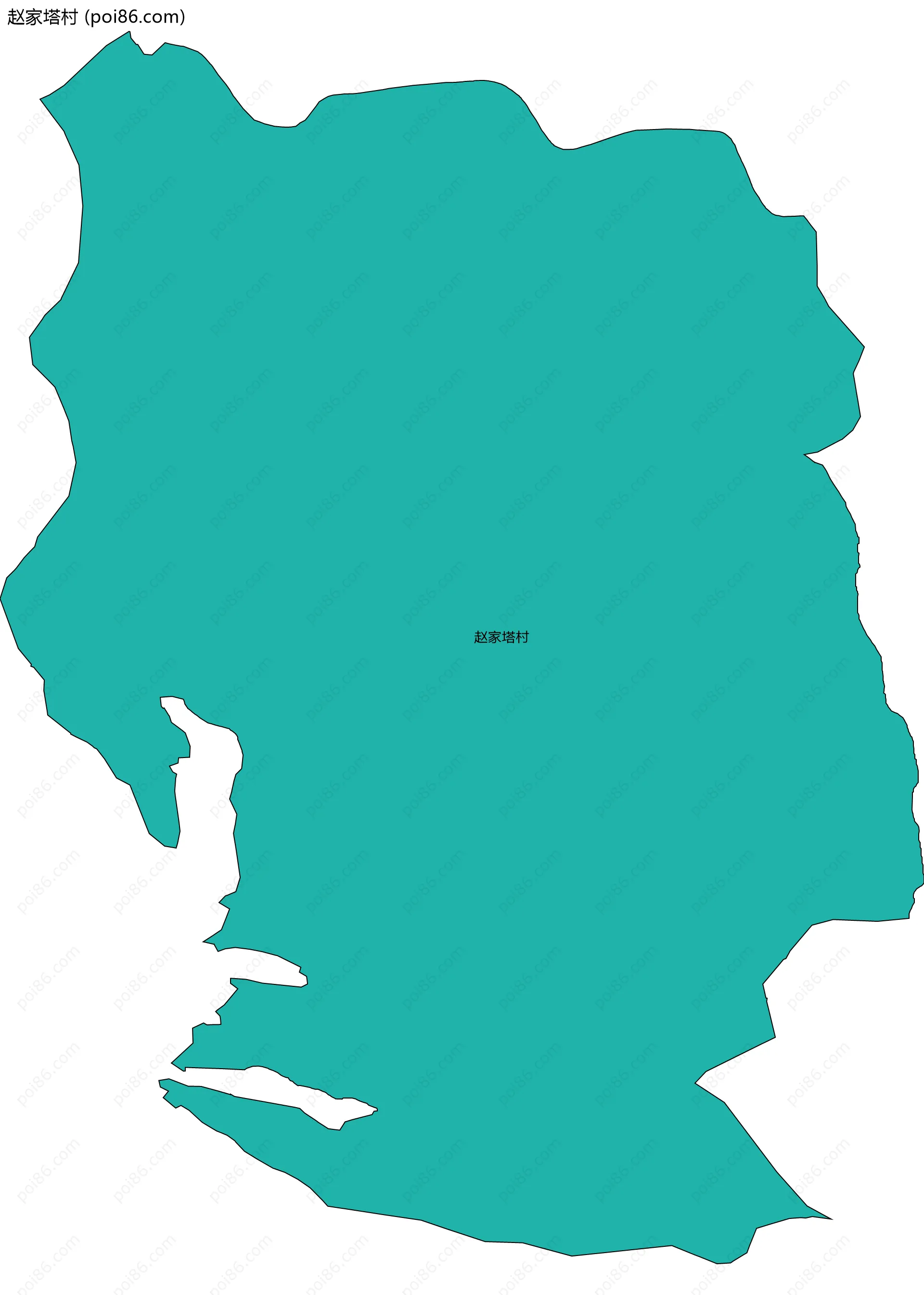 赵家塔村边界地图