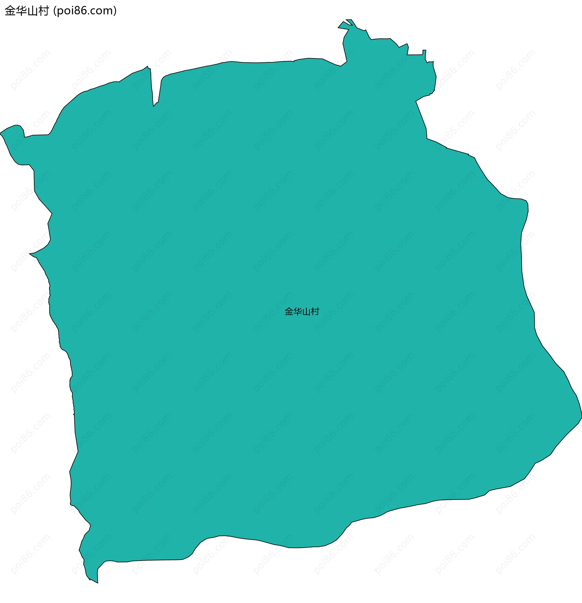 金华山村边界地图