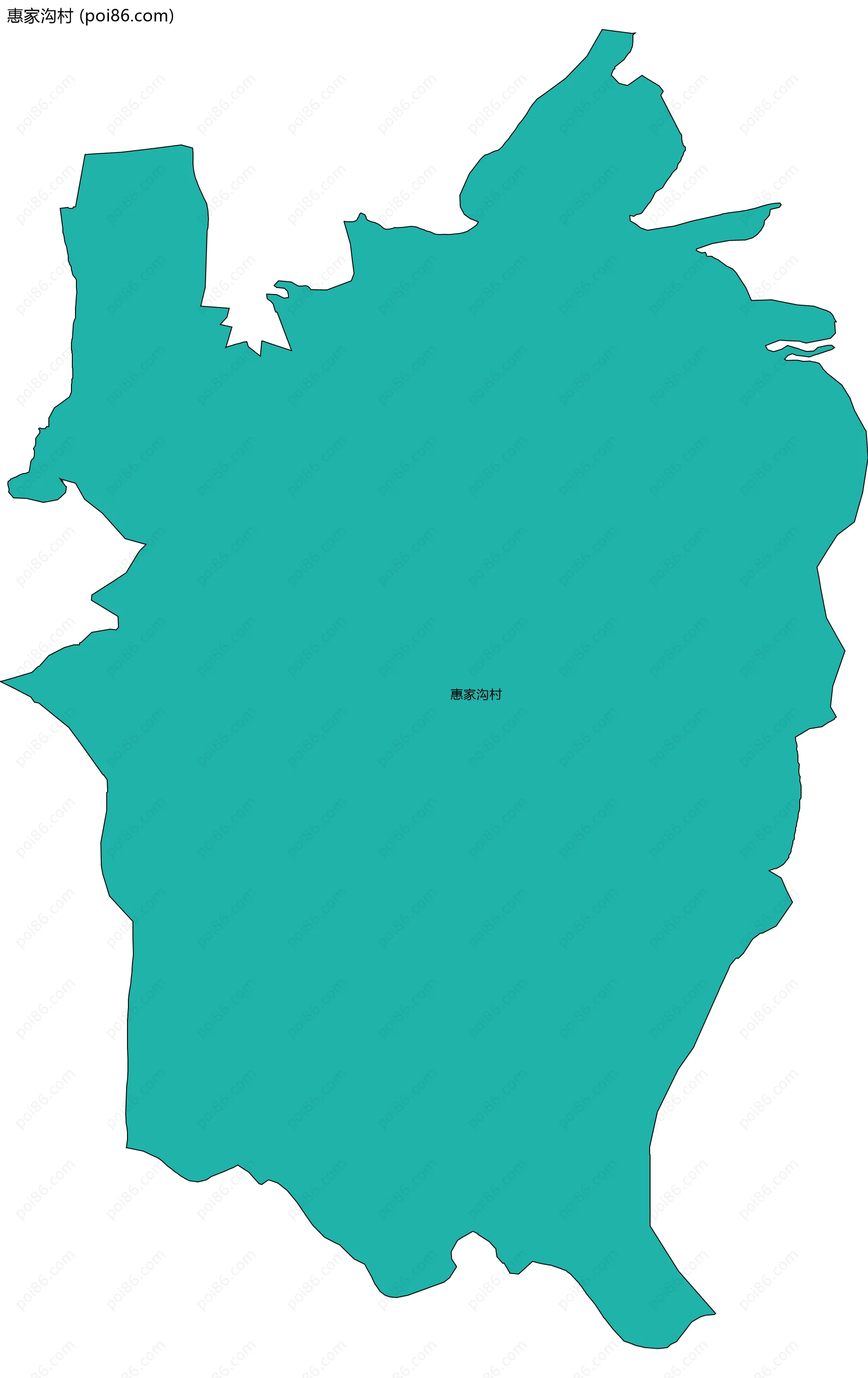 惠家沟村边界地图