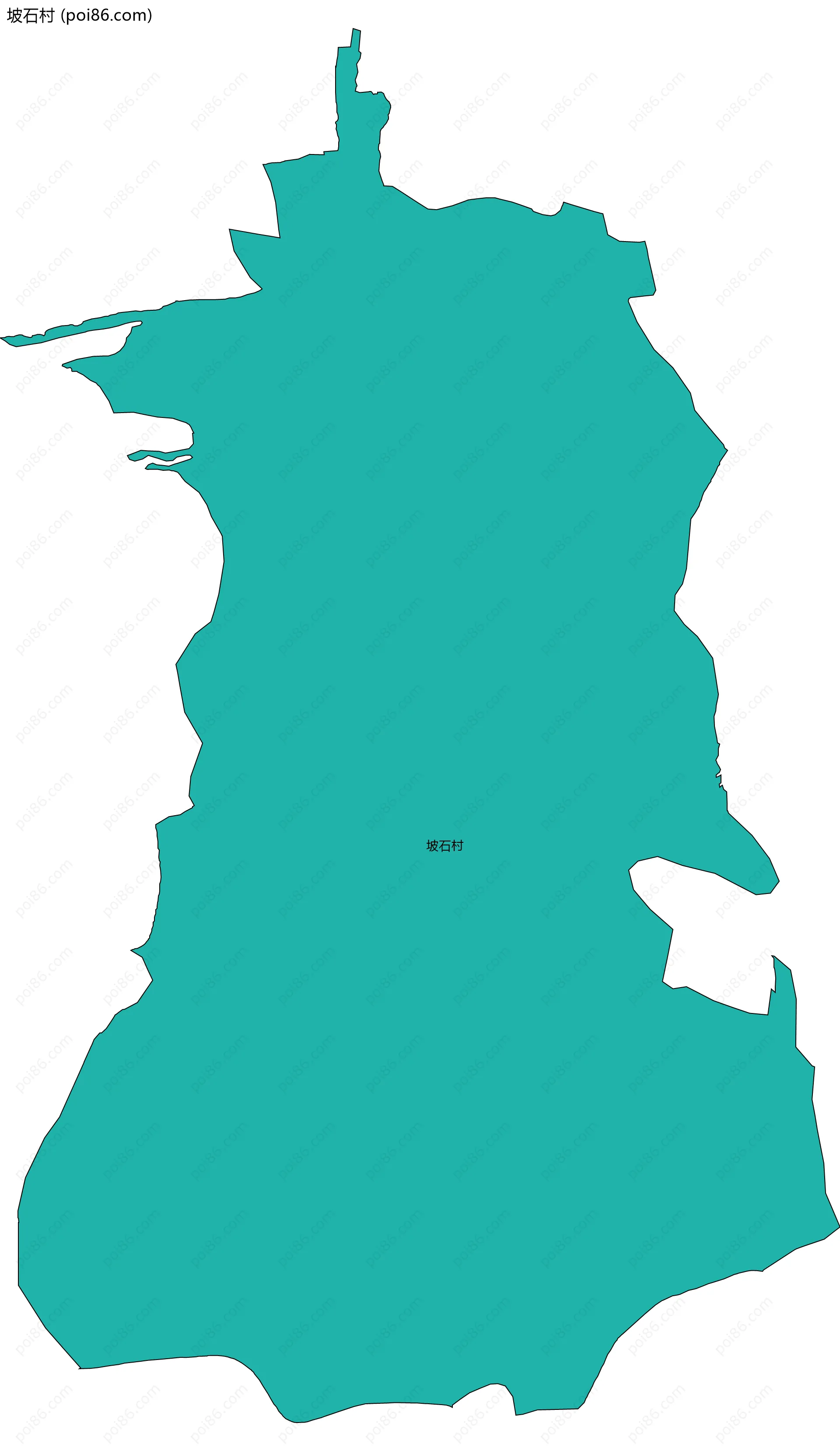 坡石村边界地图